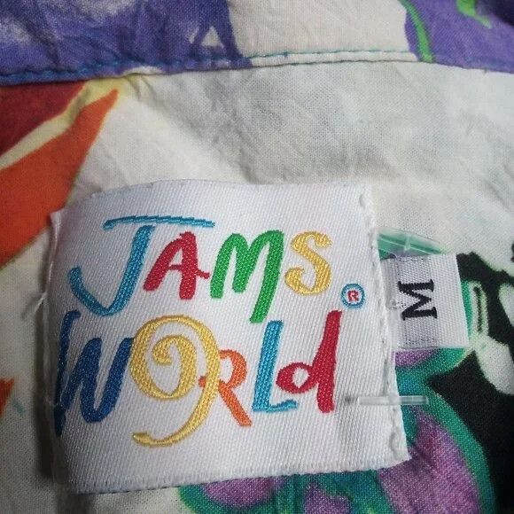 Jams World Vintage 90s Jams World Floral Hawaiian Shirt Size M / US 6-8 / IT 42-44 - 3 Thumbnail