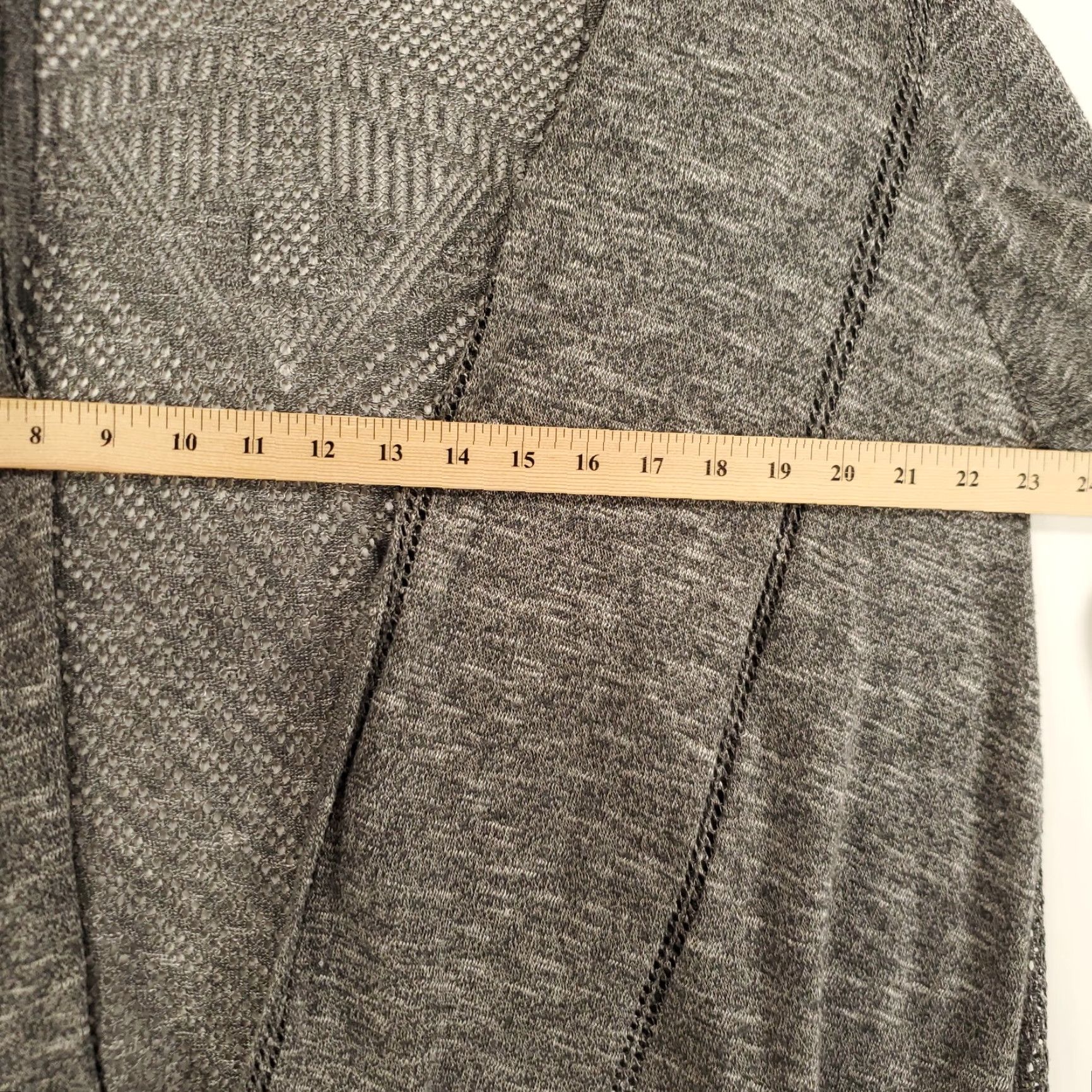 Vintage UMGEE Cardigan Womens M Flowey Gray Waterfall Open Front Knit Heathered Comfort Casual Bohemian Size M / US 6-8 / IT 42-44 - 6 Thumbnail