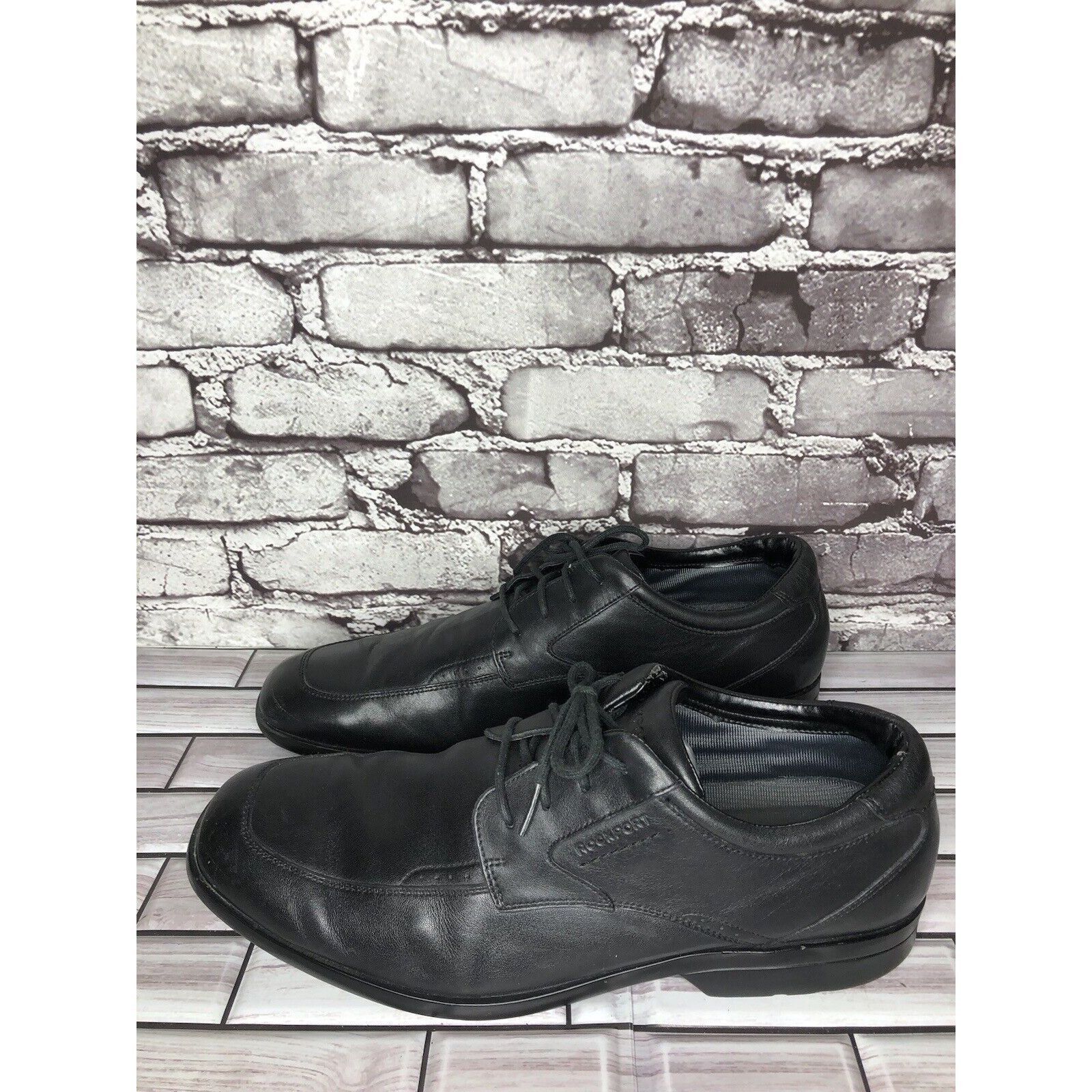 Rockport Rockport Adiprene Black Leather Oxfords Lace Up Casual Shoes Size US 11 / EU 44 - 5 Thumbnail