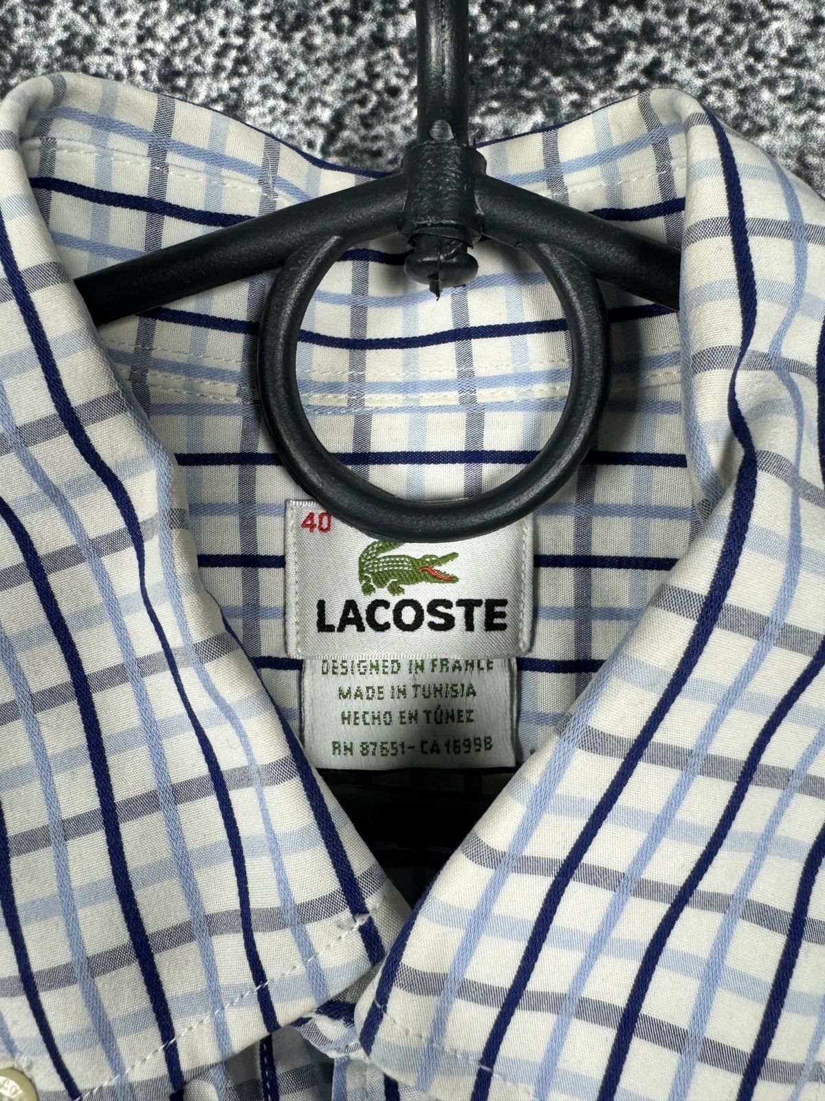 Lacoste Lacoste Short Sleeve Plaid Shirt Button Up Vintage Size 40 Size US L / EU 52-54 / 3 - 5 Thumbnail