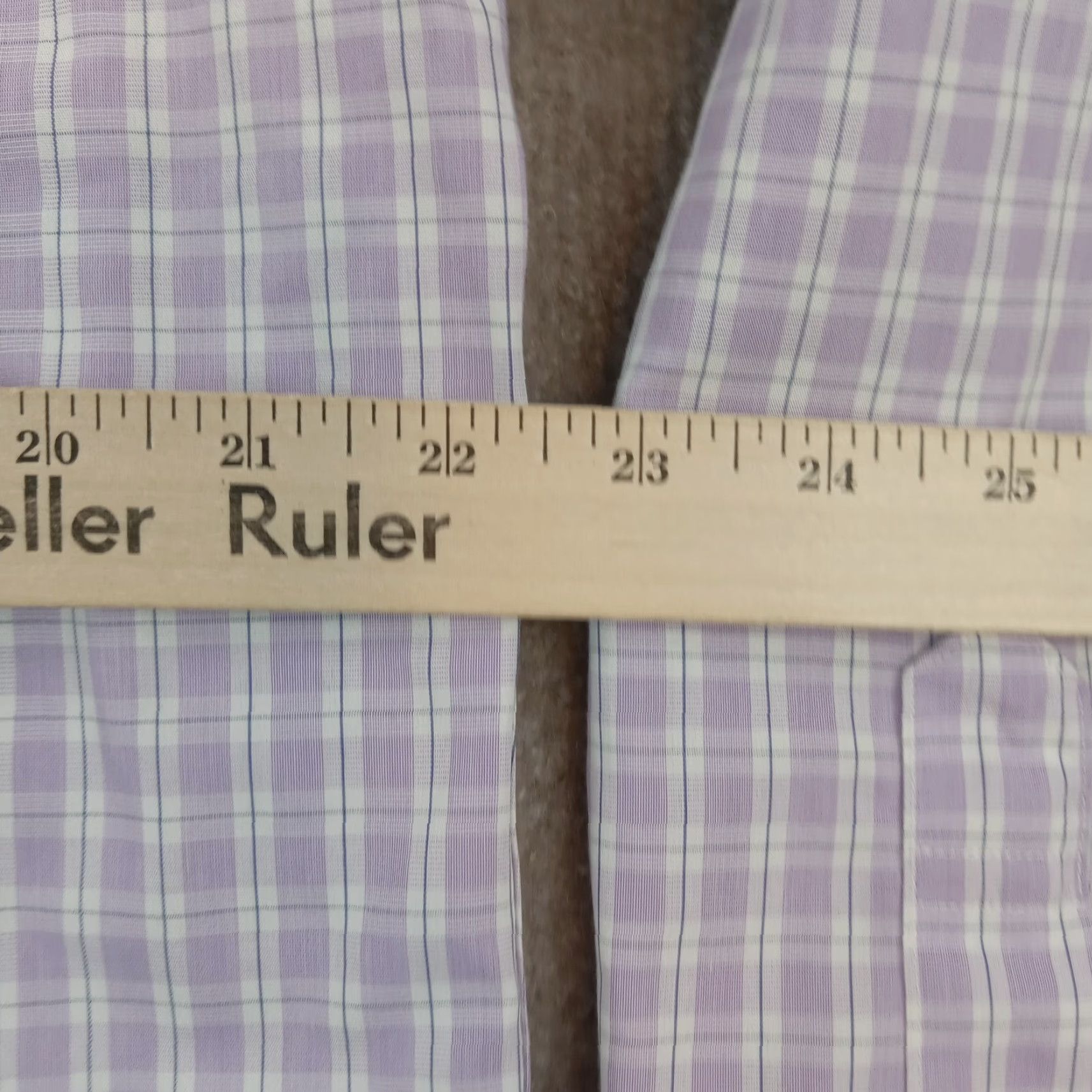 Brooks Brothers Brooks Brothers Shirt Mens 16.5-4/5 Purple White Plaid Slim Fit Button Up Casual Shirt Size US XL / EU 56 / 4 - 4 Thumbnail