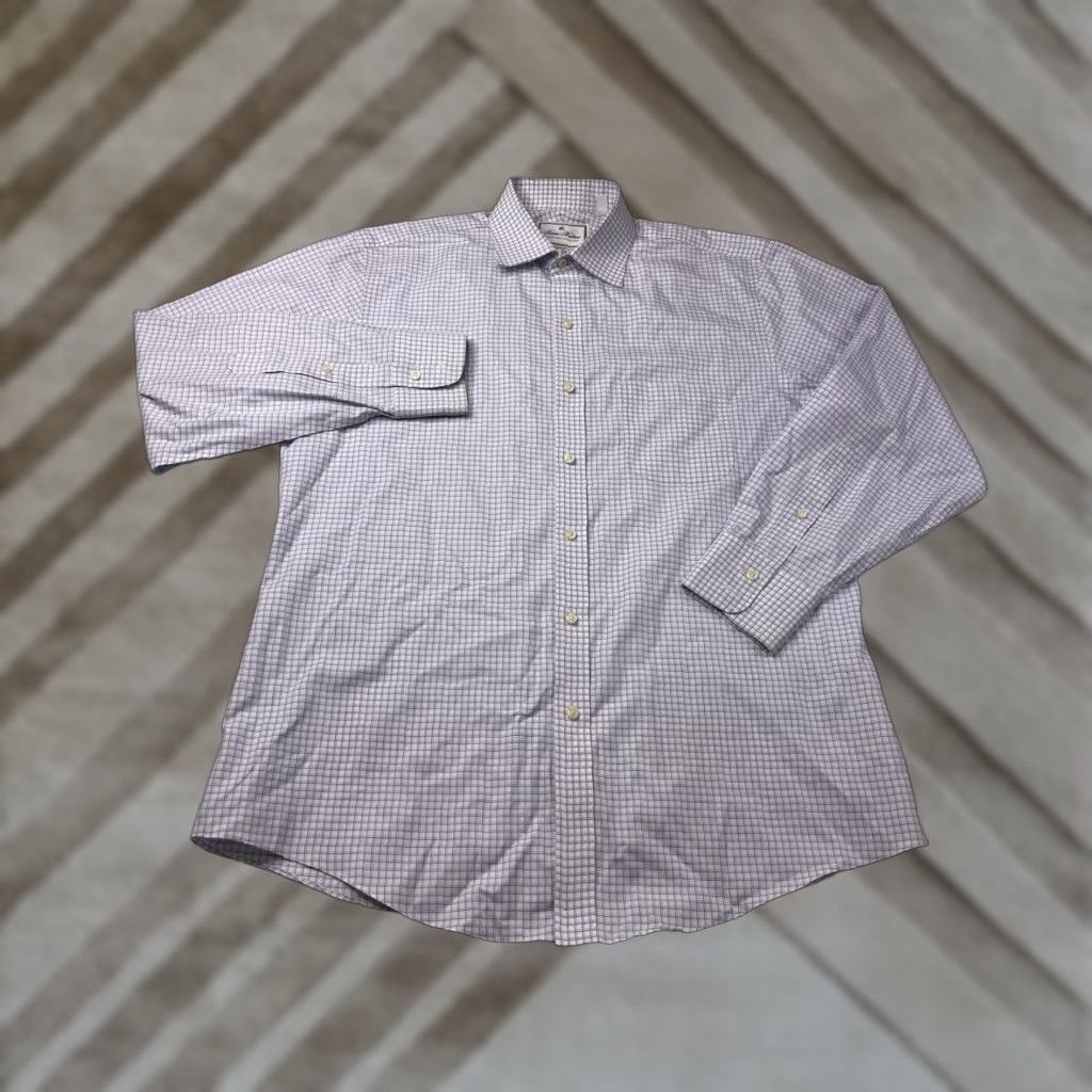 Brooks Brothers Brooks Brothers Dress Shirt Plaid Ultrafine 140s Supima Cotton Regent 16/33 Men Long Sleeve Button-Down Collar Non-Iron Wrinkle Resistant Multicolor Size 42R - 1 Thumbnail