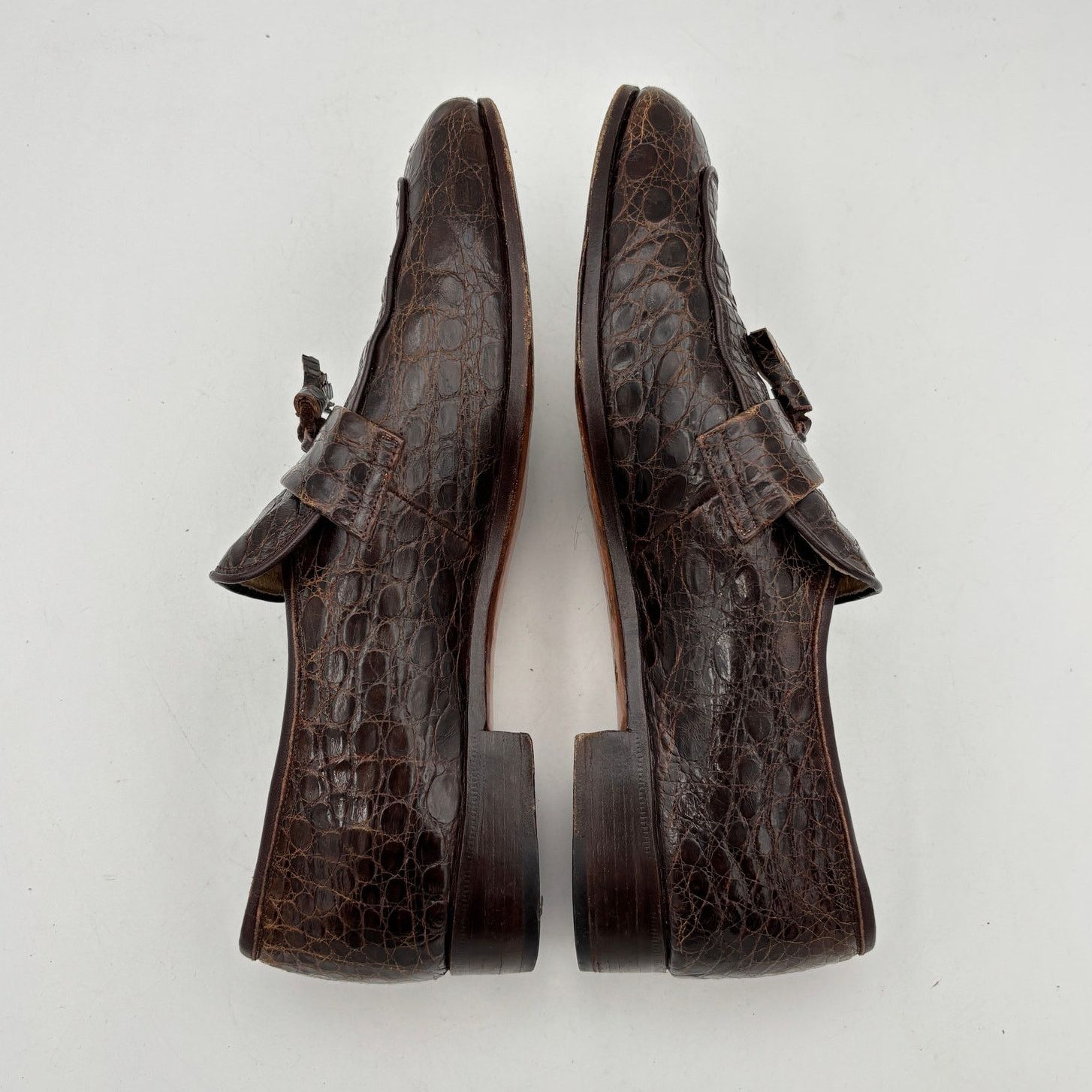 Vintage Vintage Mayer Hong Kong Crocodile Bespoke Loafers Men's 8D Size US 8 / EU 41 - 7 Thumbnail