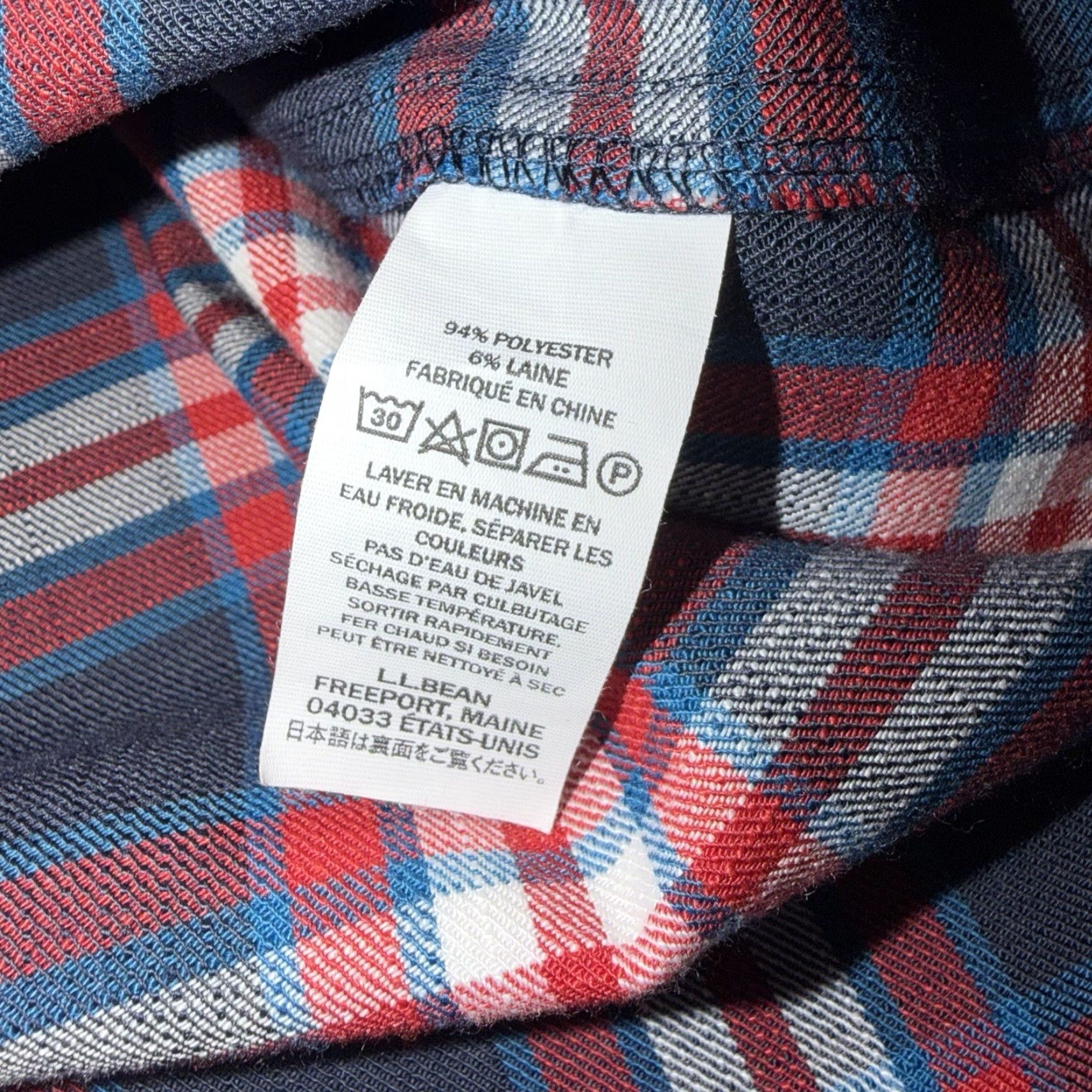 Vintage VINTAGE LL Bean Wool Blend Plaid Snap Flannel Shirt Mens Large Red White Blue Elbow Size US L / EU 52-54 / 3 - 7 Thumbnail