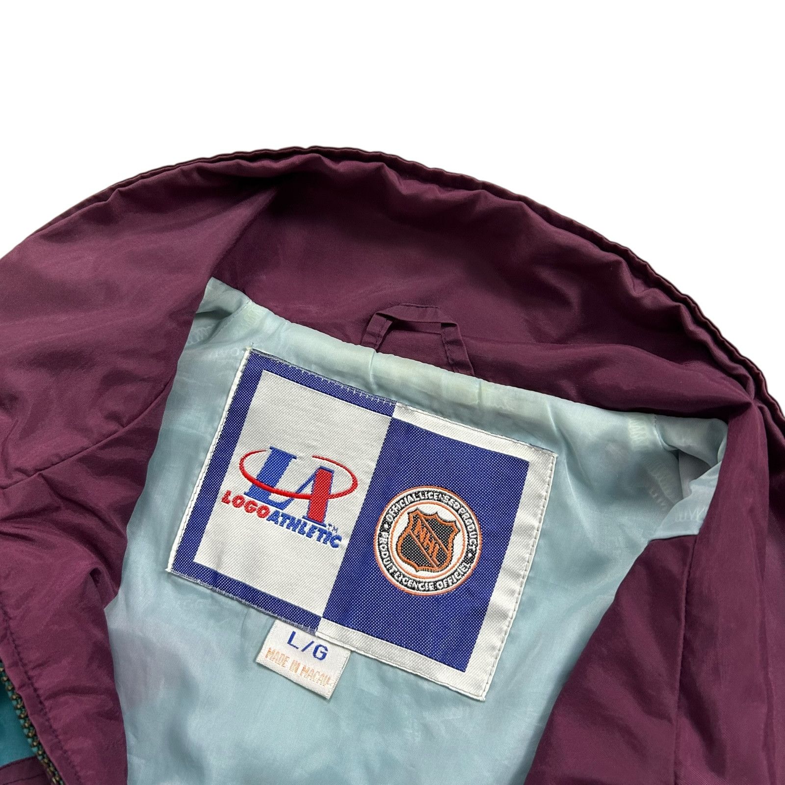 NHL 90s MIGHTY DUCKS LOGO ATHLETIC SHARKTOOTH WINDBREAKER JACKET Size US L / EU 52-54 / 3 - 9 Thumbnail