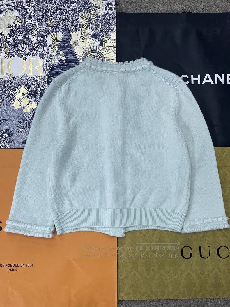 Chanel Chanel 25S mint green lace cashmere knitted cardigan coat Size XS / US 0-2 / IT 36-38 - 3 Thumbnail