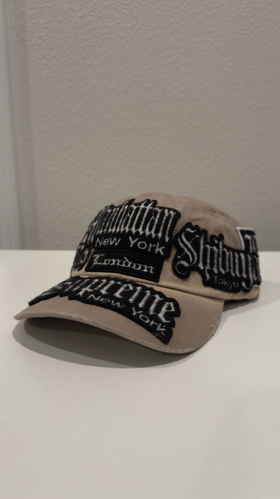 Supreme Supreme Cities Jacquard 6-Panel Tan | Grailed