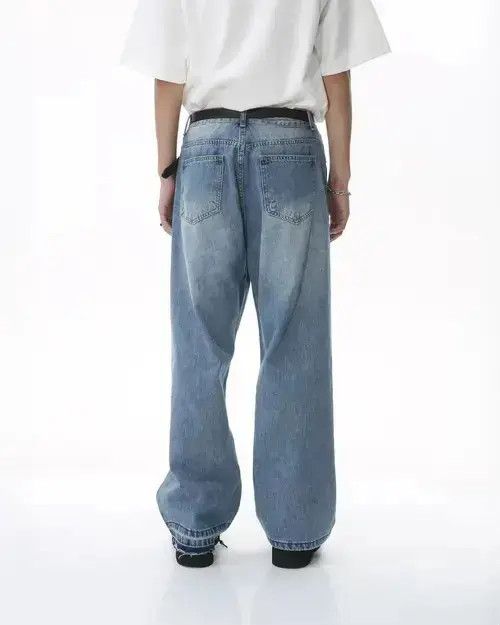 Jean Distressed Hem Washed Jeans Size US 30 / EU 46 - 3 Thumbnail