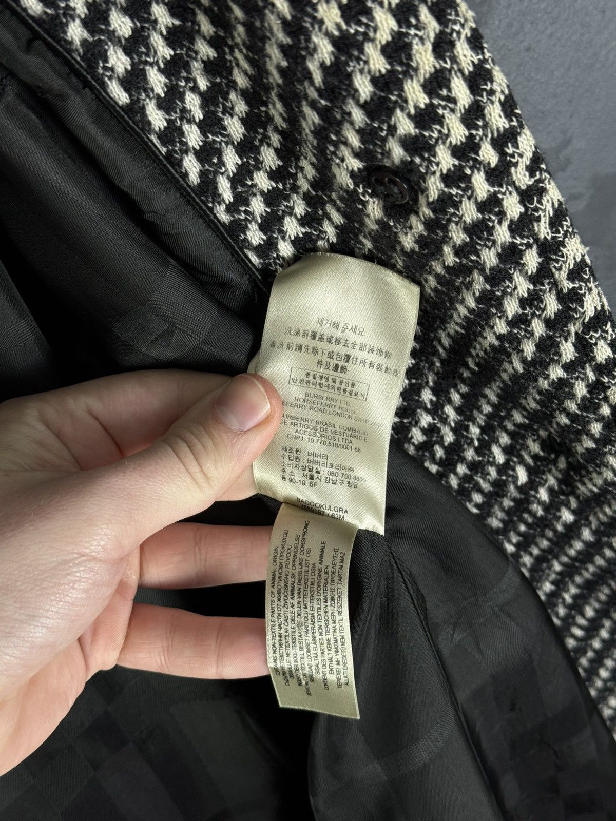 Burberry Prorsum Burberry Prorsum Women’s Wool Coat Houndstooth Size M / US 6-8 / IT 42-44 - 24 Thumbnail