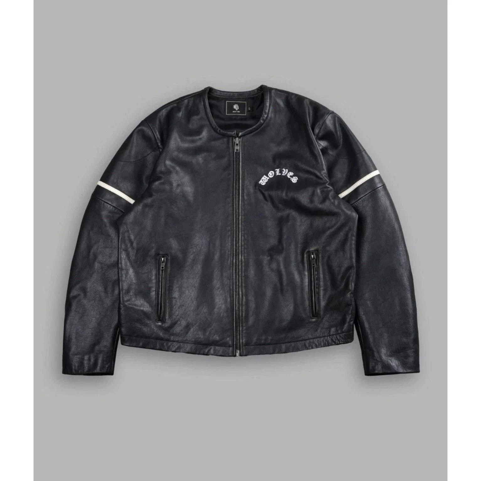 Darc Sport Darc Sport Black Leather Wolves Jacket Motorcycle Biker Size US S / EU 44-46 / 1 - 6 Thumbnail