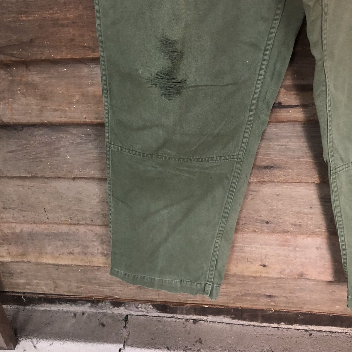 Japanese Brand DL Japan military army Green Cargo Multipocket Pants #S2754 Size US 32 / EU 48 - 8 Thumbnail