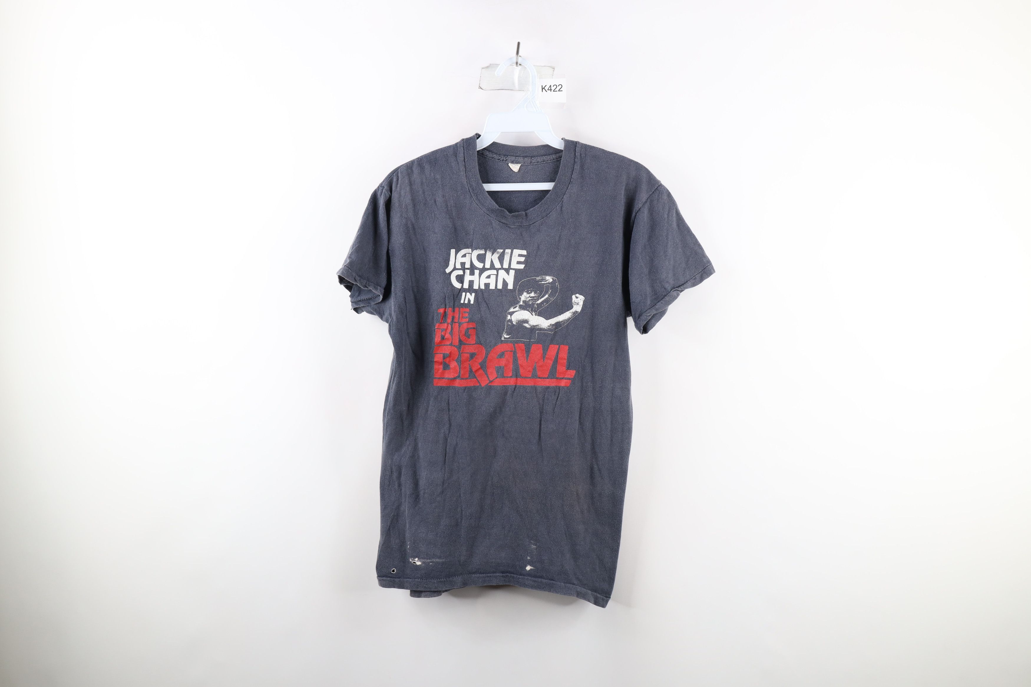 Vintage 80s Jackie Chan In the Big Brawl Movie T-Shirt USA