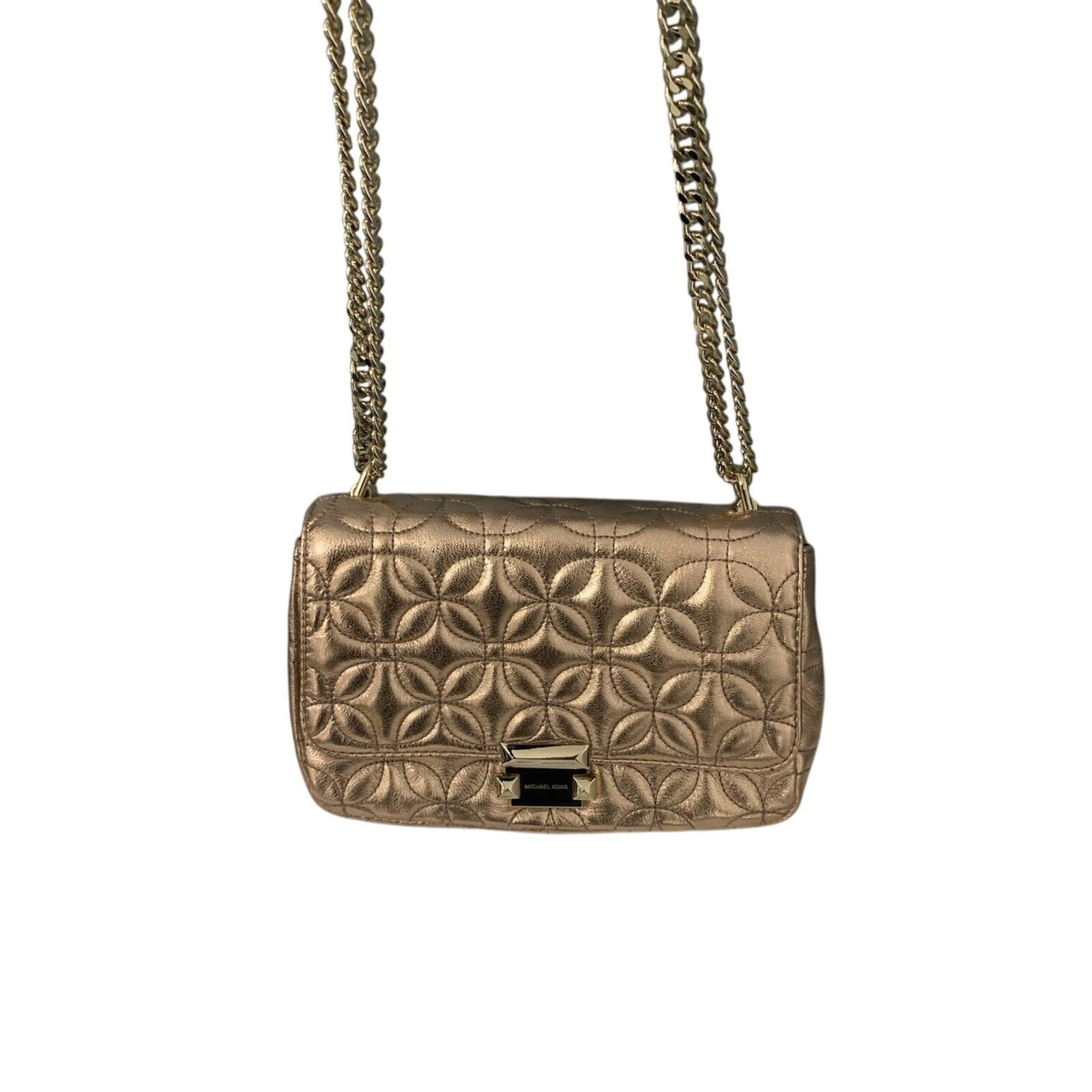 Michael Kors Michael Kors Sloan Gold Chain Quilted Leather Shoulder Bag Size ONE SIZE - 15 Thumbnail