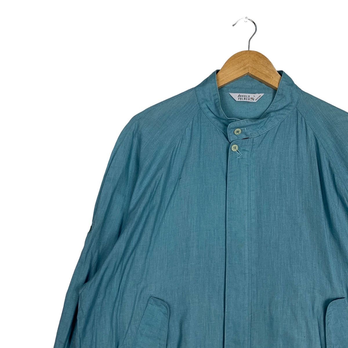 Japanese Brand ARNOLD PALMER Cotton Light Jacket Turquoise #0969-C43 Size US L / EU 52-54 / 3 - 6 Thumbnail