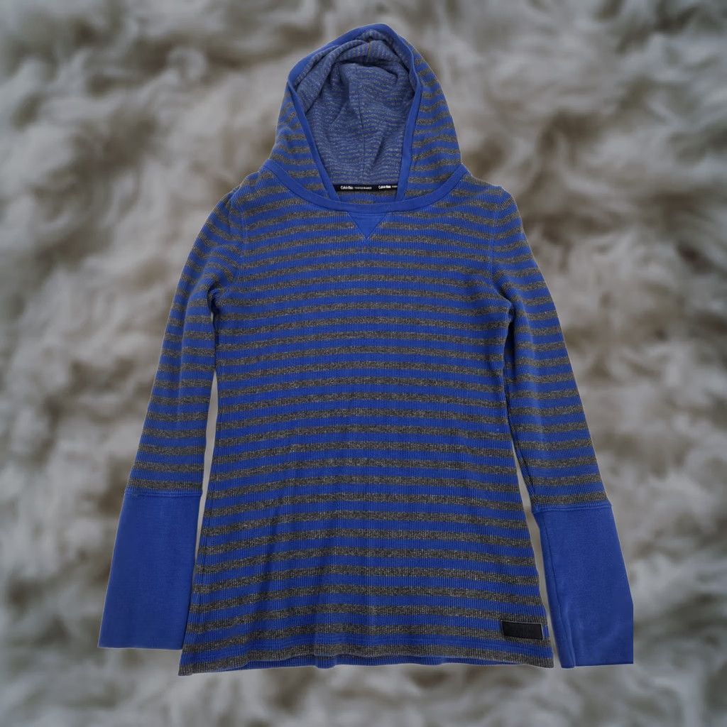 Calvin Klein Calvin Klein Performance Womens Hoodie Striped Thermal Long Sleeve Shirt M Multicolor Size M / US 6-8 / IT 42-44 - 1 Thumbnail