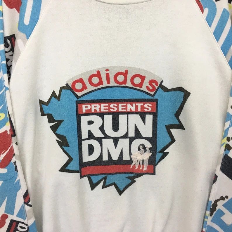 Adidas × RUN DMC × Vintage Vintage Adidas Run DMC Hollis Crew 1985 Sweatshirts Size US L / EU 52-54 / 3 - 6 Thumbnail