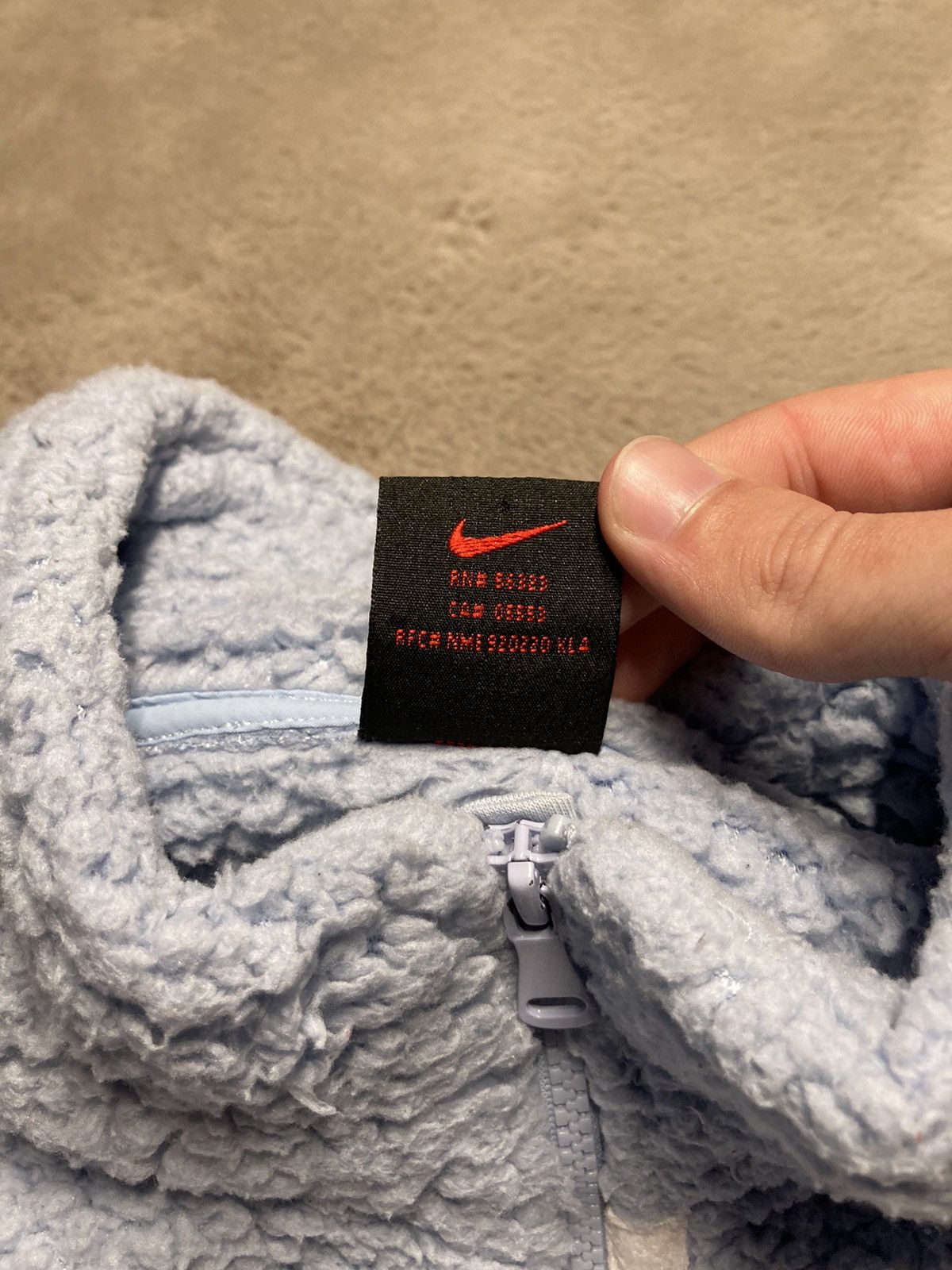 Nike × Vintage ⛩️Nike fleece jacket custom sherpa skeleton vintage y2k 1of1⛩️ Size US L / EU 52-54 / 3 - 11 Thumbnail