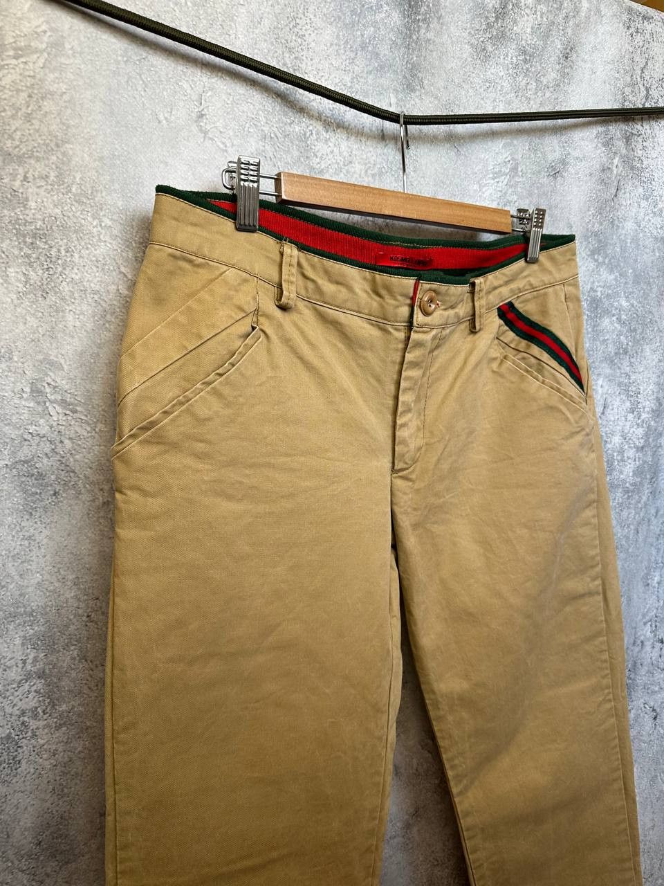 Japanese Brand Kosmo Lupo Beige Chino Pants Stripe Detail Cult Wear Size US 32 / EU 48 - 4 Thumbnail