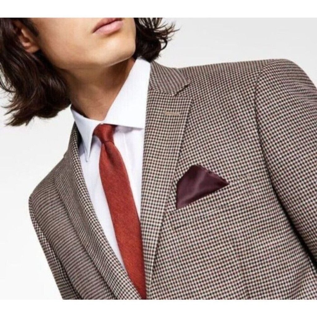 Bar III Bar lll Men's Slim-Fit Stretch Check Suit Jacket. Size 46R. Size US S / EU 44-46 / 1 - 2 Thumbnail