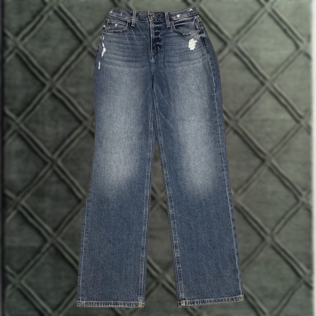 Vintage NWT Goldie Blues Jeans Tall 2 Wide-Leg High Rise Cheeky Back Pockets Distressed 90s Vintage-Inspired Blue Denim Women Mens Girls? Size 26" / US 2 / IT 38 - 1 Thumbnail
