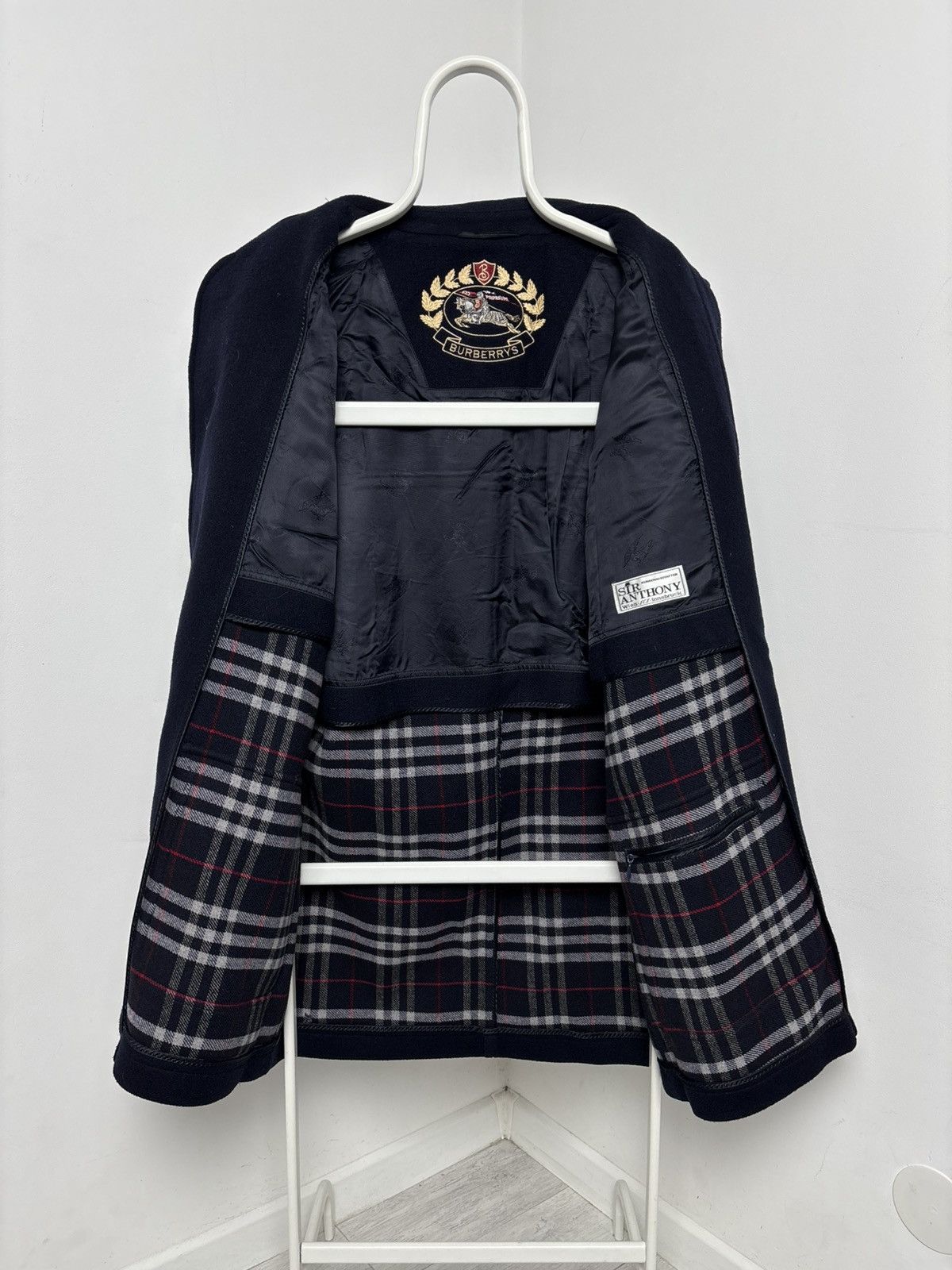 Burberry Burberry’s Navy Blue Wool Heavy Coat Vintage Size US XL / EU 56 / 4 - 6 Thumbnail
