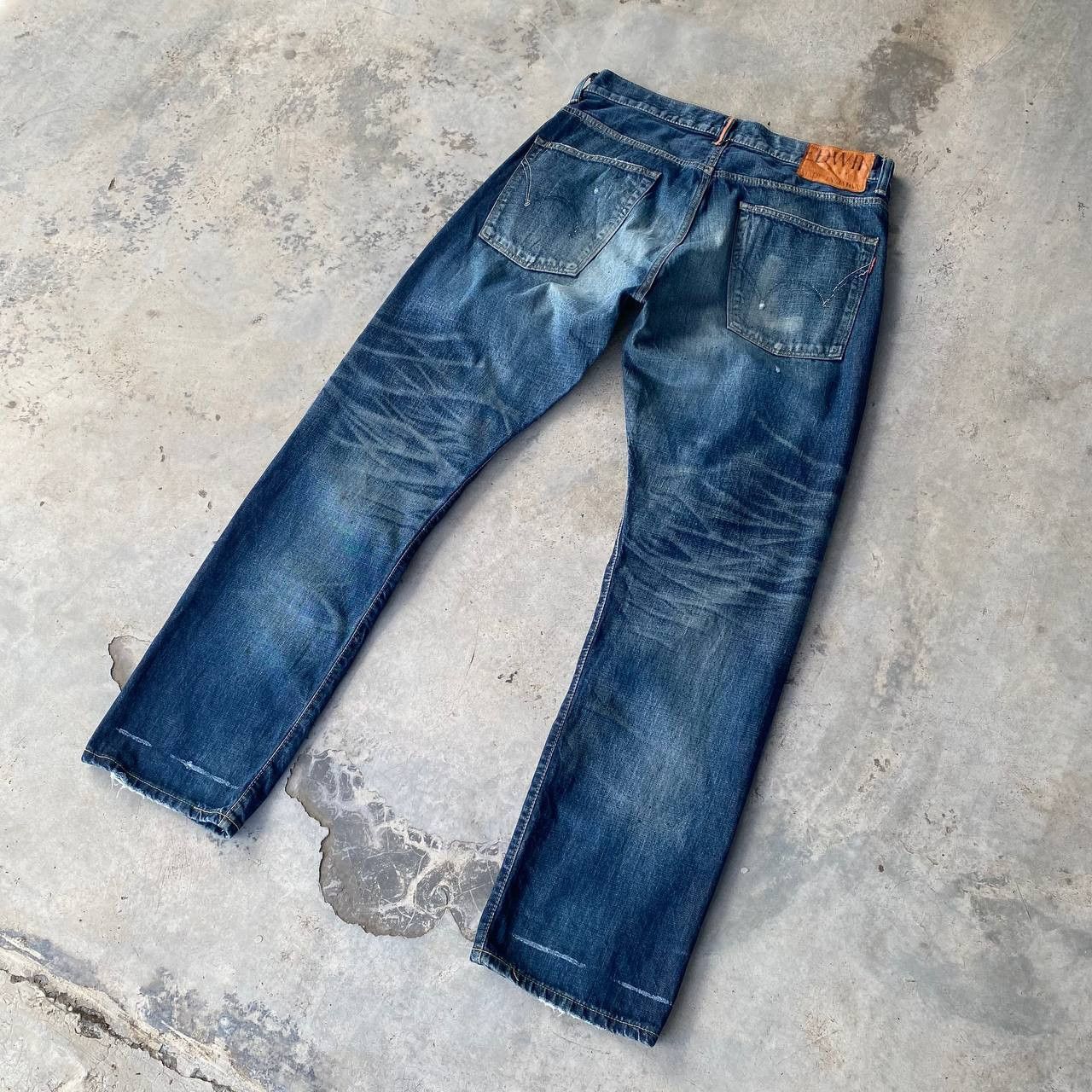 Edwin × Vintage VINTAGE EDWIN REDLINE LOT505 DISTRESSED DENIM BJ6-16 Size US 34 / EU 50 - 10 Thumbnail