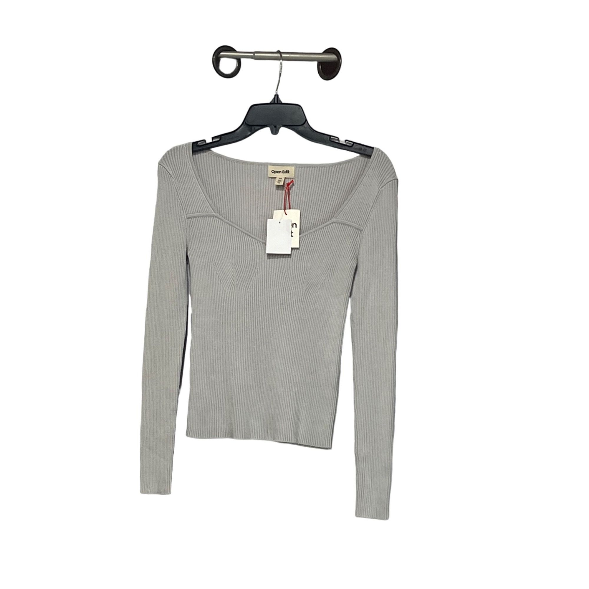 Other Open Edit women’s Sweetheart Neckline Ribbed Sweater Top, Gr Size XXS / US 00 / IT 34 - 8 Thumbnail