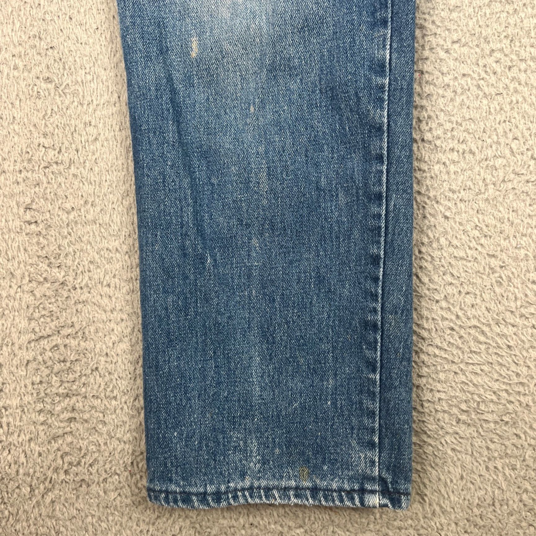 Wrangler VINTAGE Wrangler Jeans Men 31x28 Blue Straight Leg Distressed 80s Cowboy Denim Size US 31 - 3 Thumbnail