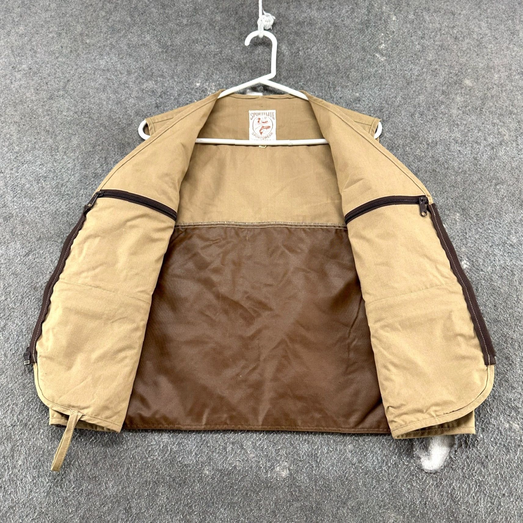 Vintage VINTAGE Sportlite Vest Mens L Brown Beige Canvas Utility Pockets USA 90s Hunting Jacket Size US L / EU 52-54 / 3 - 2 Thumbnail