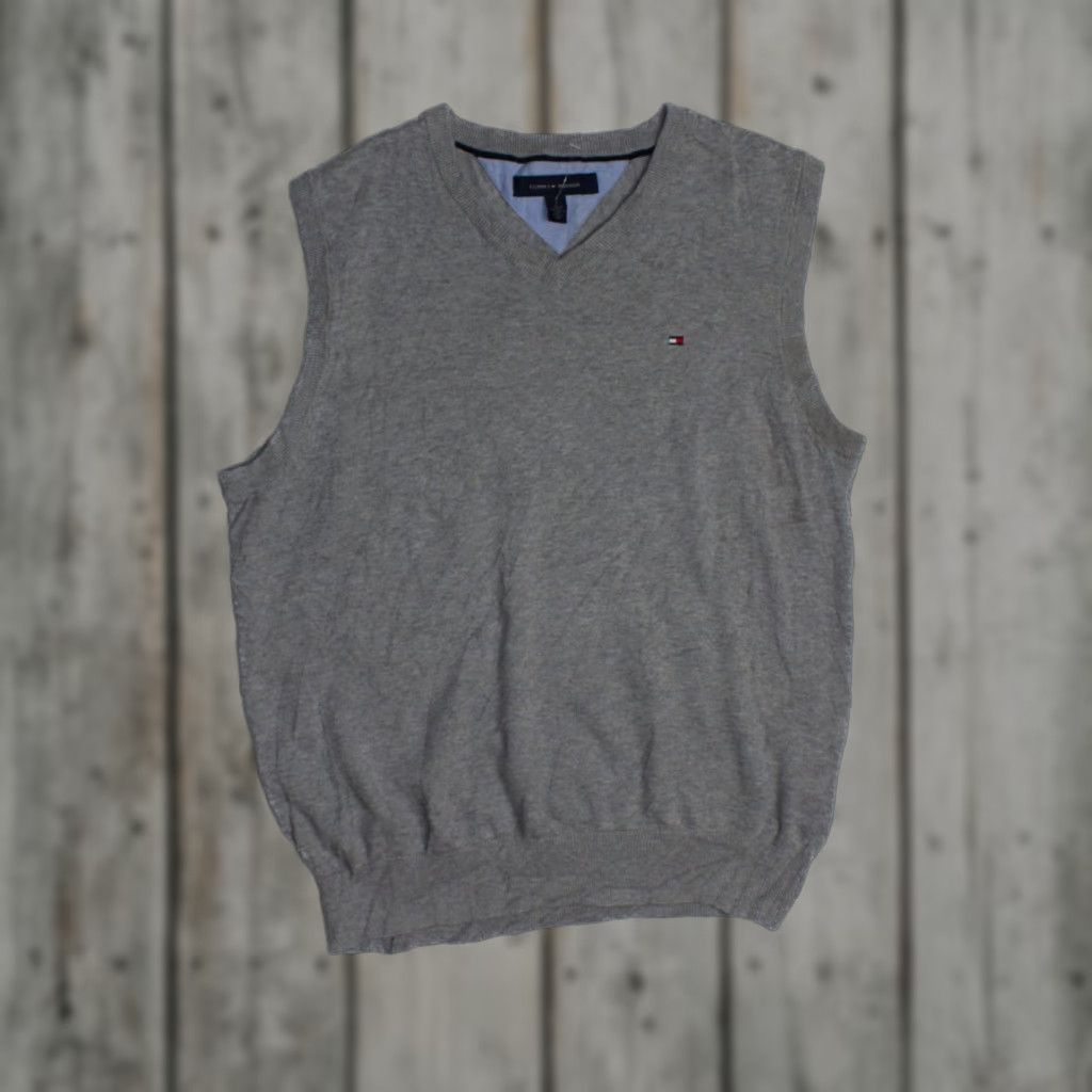 Tommy Hilfiger VINTAGE Tommy Hilfiger Vest Medium Gray 2000s Size US M / EU 48-50 / 2 - 1 Thumbnail