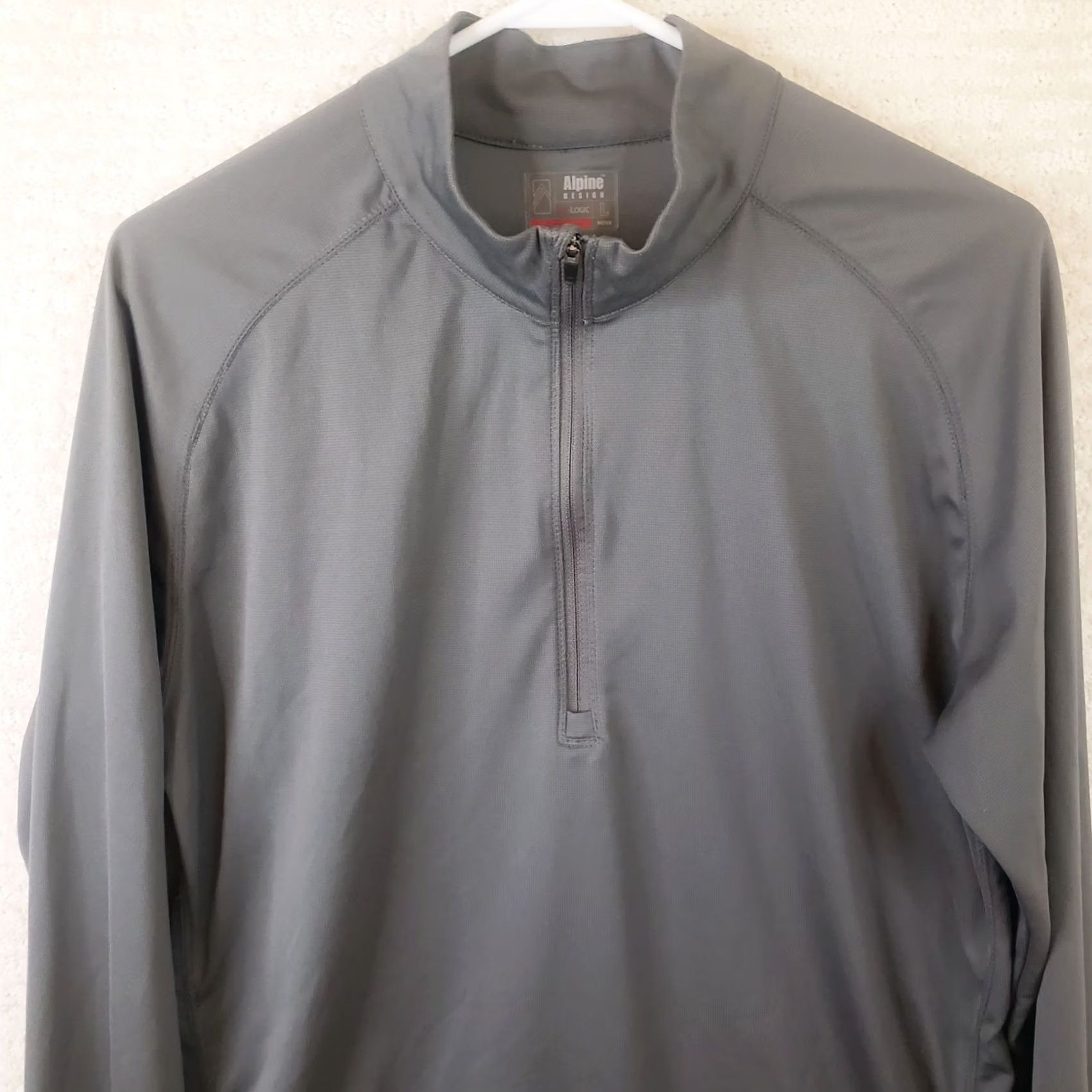 Vintage VINTAGE Alpine Design DRI-LOGIC Pullover Long Sleeve Mock Neck 1/4 Zip Men L Gray Size US L / EU 52-54 / 3 - 2 Thumbnail