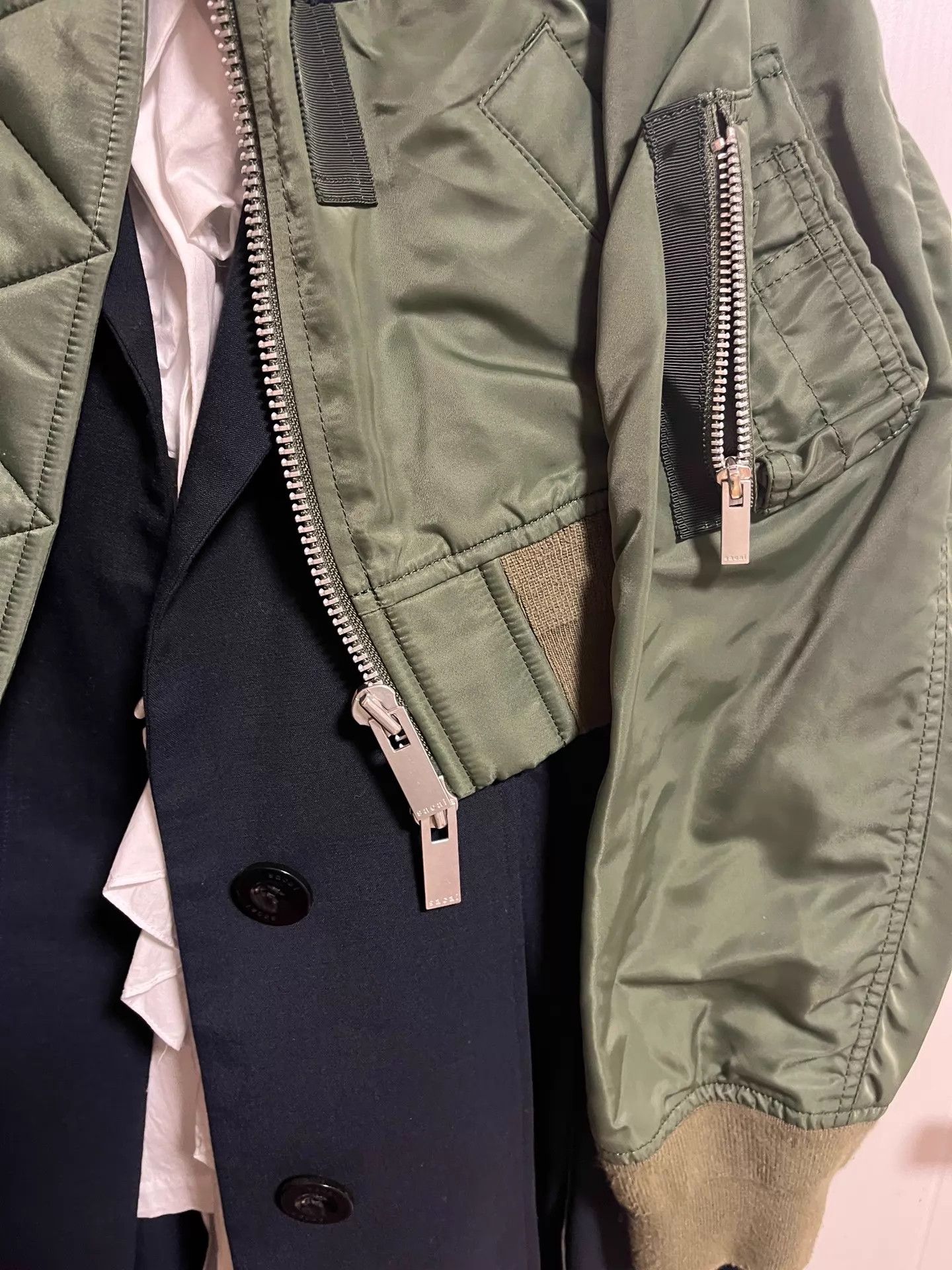 Sacai sacai Detachable Military Green & Blue Flight + Overcoat 2 Size US M / EU 48-50 / 2 - 2 Thumbnail
