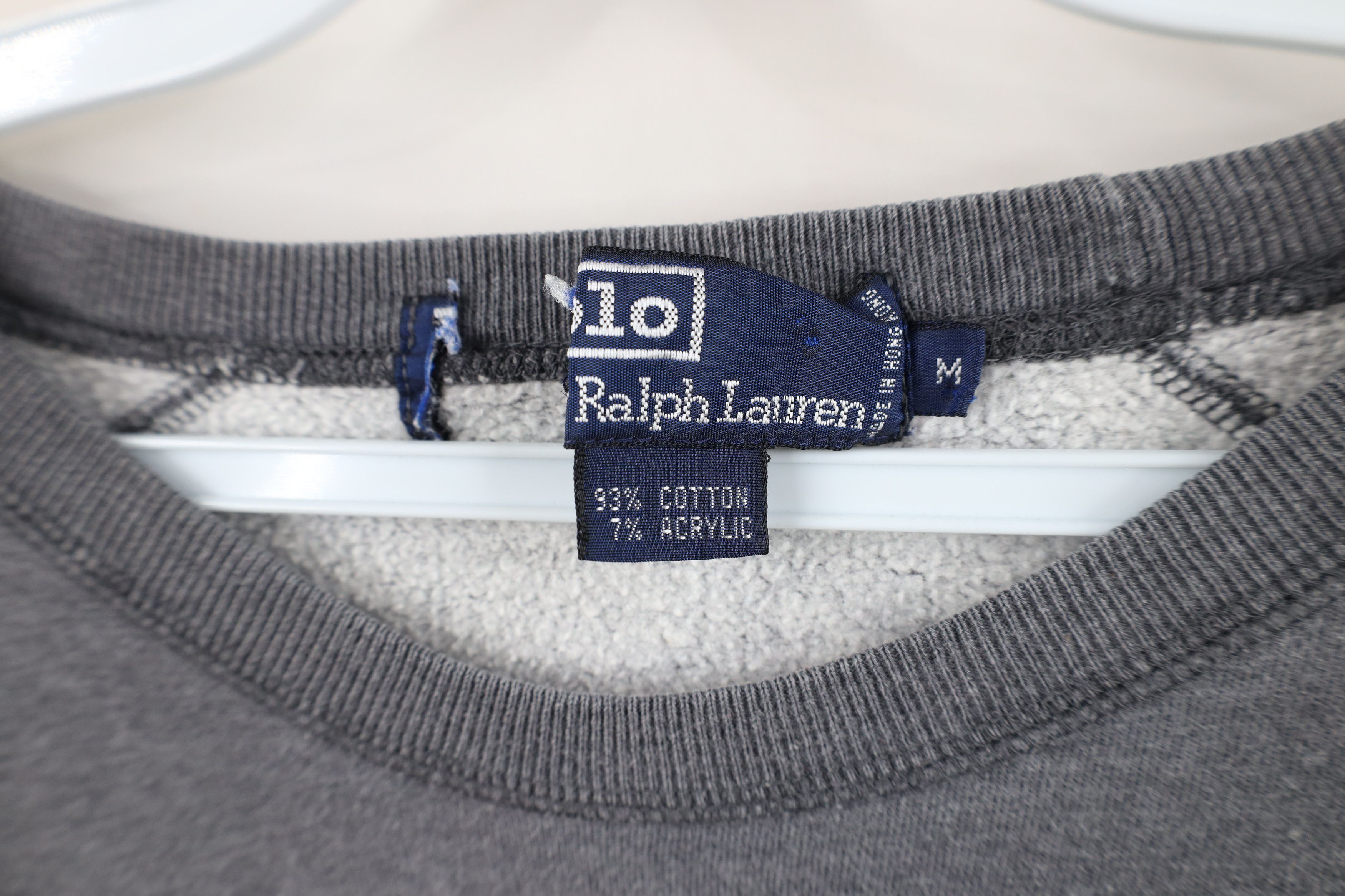 Polo Ralph Lauren Vintage 80s 90s Ralph Lauren Raglan Crewneck Sweatshirt Gray Size US M / EU 48-50 / 2 - 6 Thumbnail