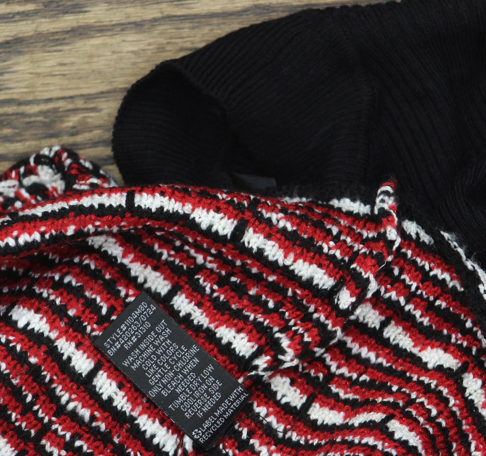 Other Nwt Bcx Tweed-skirt Long Sleeve Dress Black / Red Multi 2xl Size XXL / US 16-18 / IT 52-54 - 5 Thumbnail