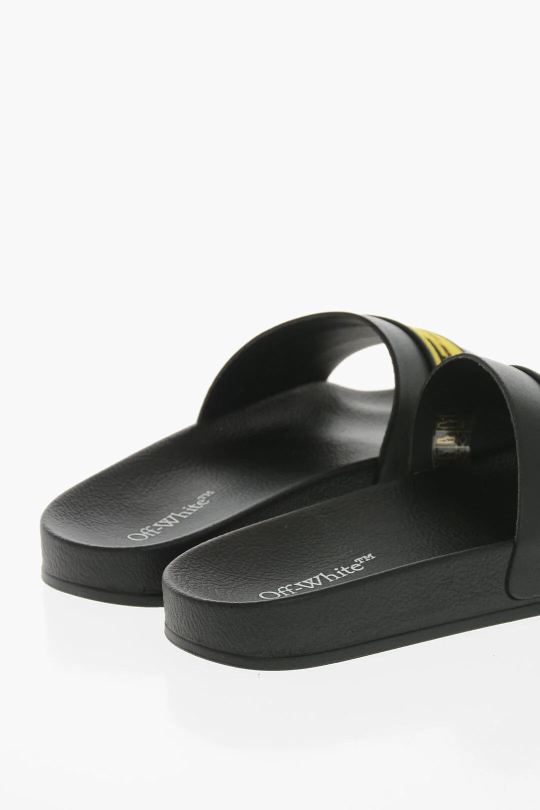 Off-White og1mm0426 Rubber Slides in Yellow & Black Size US 6 / EU 39 - 2 Thumbnail