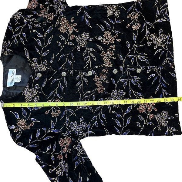 Vintage Vintage Gloria Lance black velvet embossed floral vintage ja Size M / US 6-8 / IT 42-44 - 6 Thumbnail