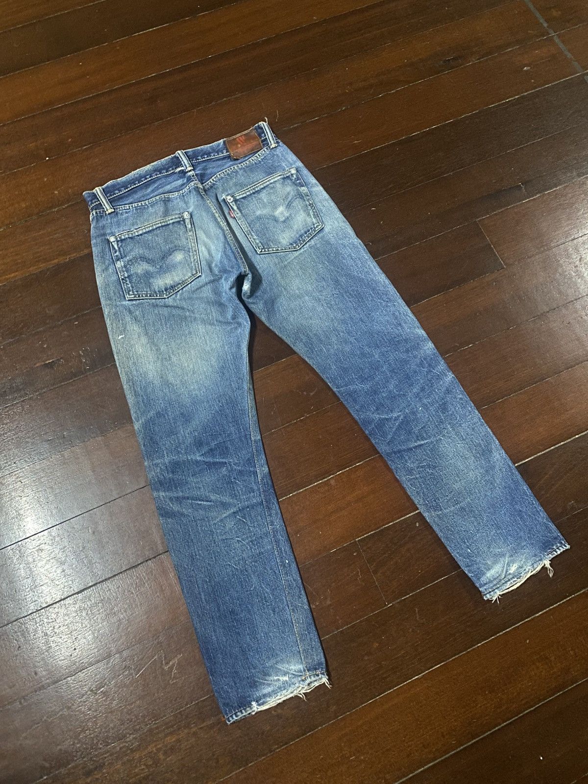 Warehouse Vintage 90s Warehouse patch leather Selvedge distressed Size US 32 / EU 48 - 13 Thumbnail