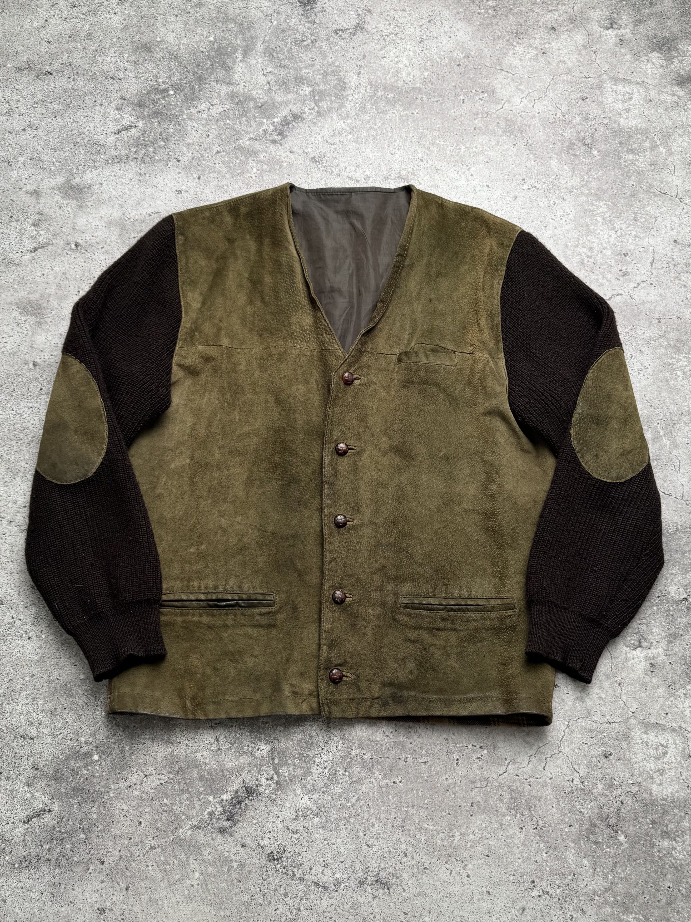 Vintage Faded Leather Jacket C2(V483)