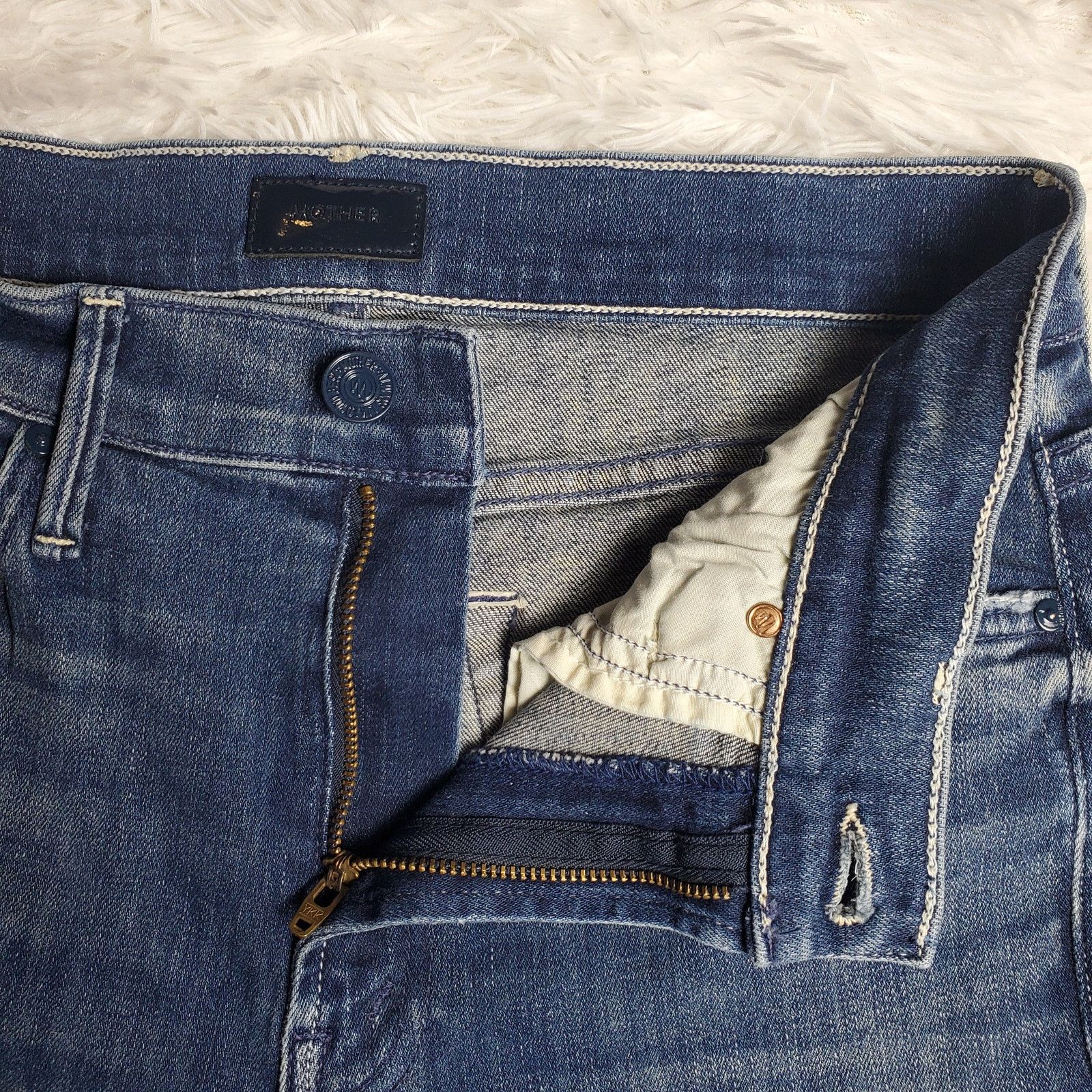 MOTHER Mother Rascal Ankle Step Fray Straight Jeans 26 / 2 Size 26" / US 2 / IT 38 - 3 Thumbnail