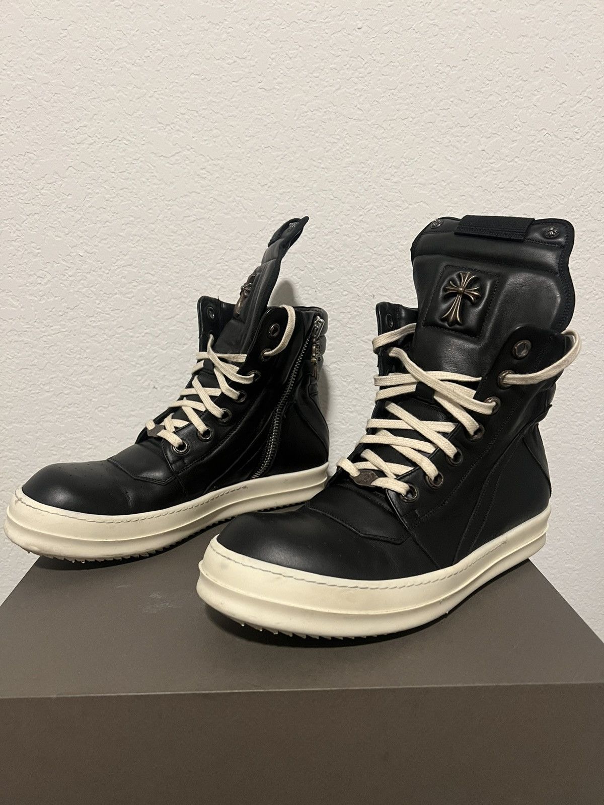 Chrome Hearts × Rick Owens Rick Owens Chrome Heart Geobaskets | Grailed