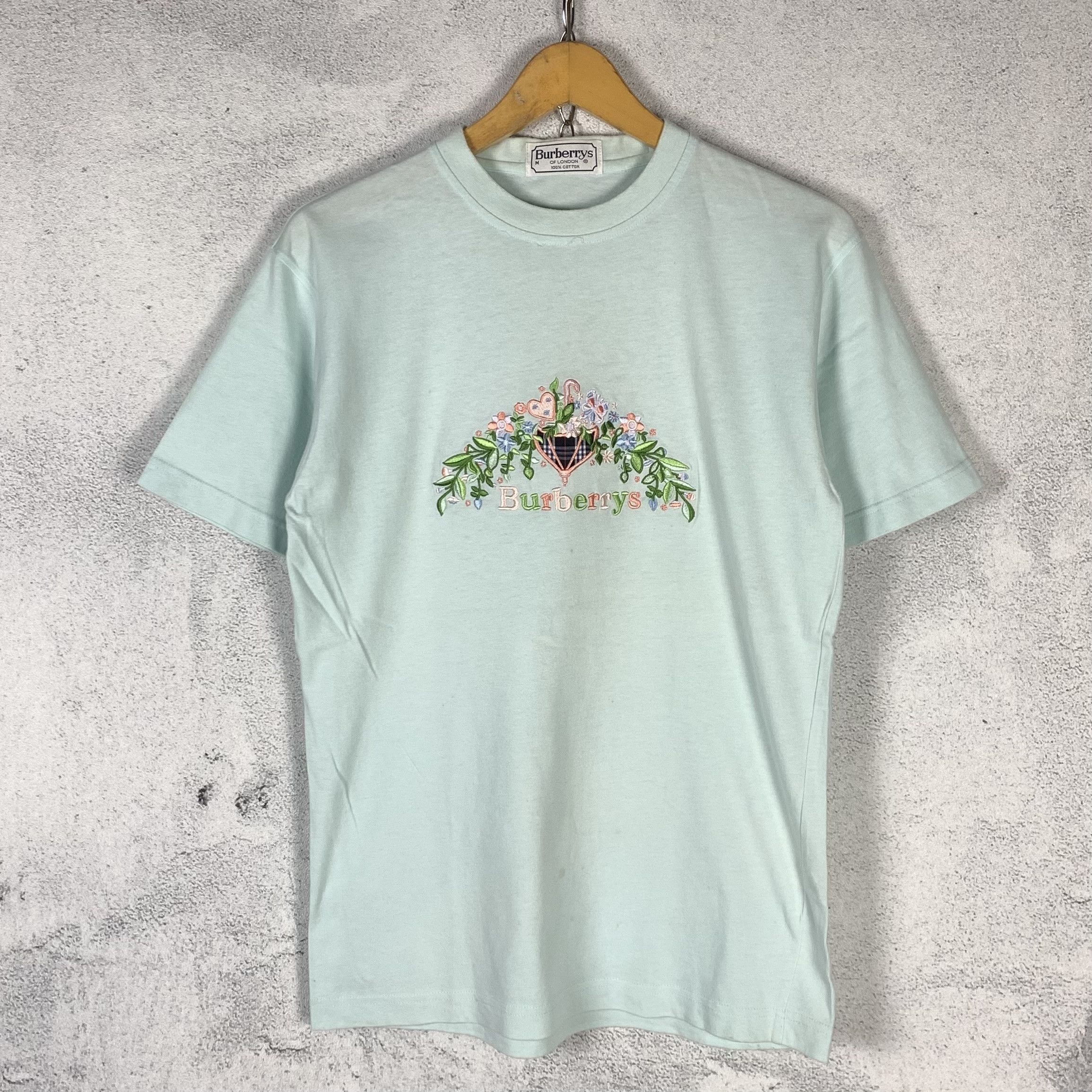 Burberry Vintage 90s Burberrys Tshirt Size US S / EU 44-46 / 1 - 1 Thumbnail