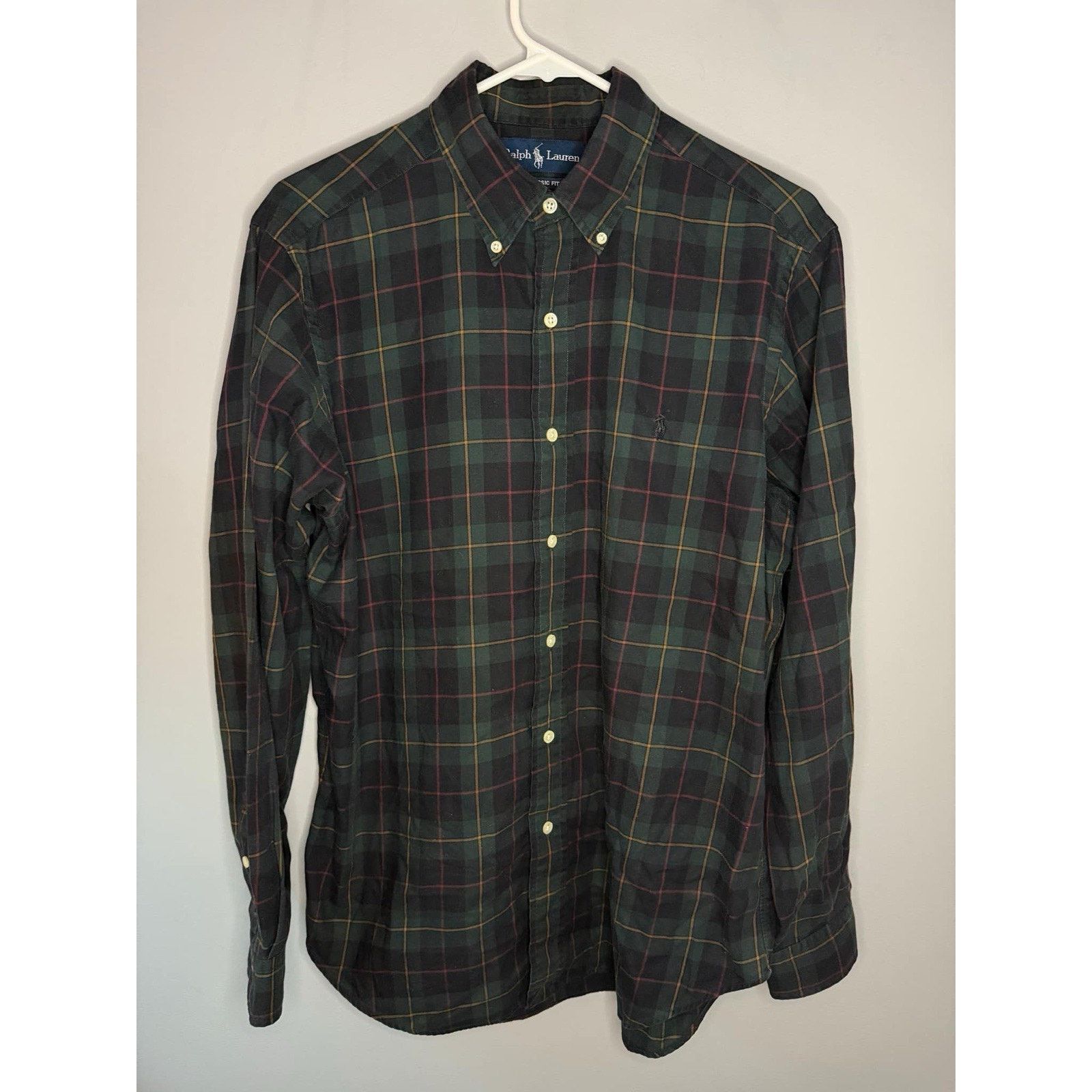 Ralph Lauren Ralph Lauren Cotton Button Down Shirt Men's Med Plaid Tartan Size US M / EU 48-50 / 2 - 9 Thumbnail