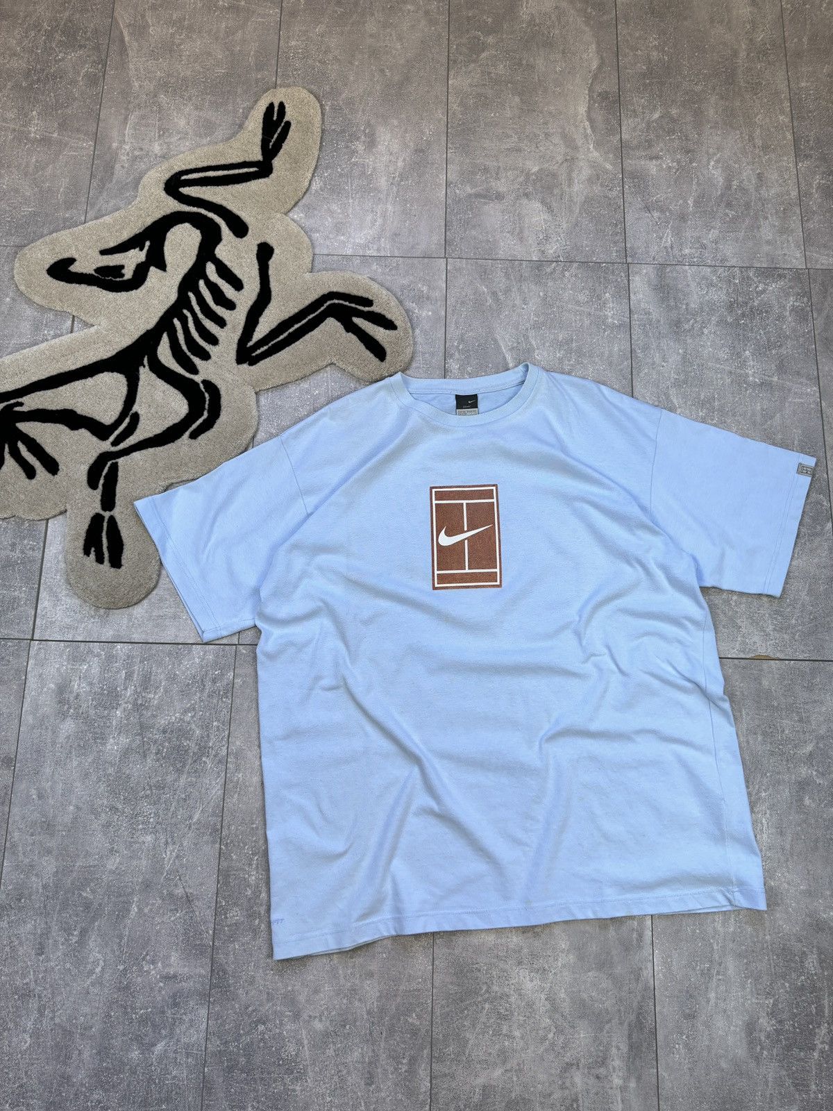 Nike Mens Vintage Nike court T-Shirt swoosh big logo y2k rare Size US XXL / EU 58 / 5 - 15 Thumbnail
