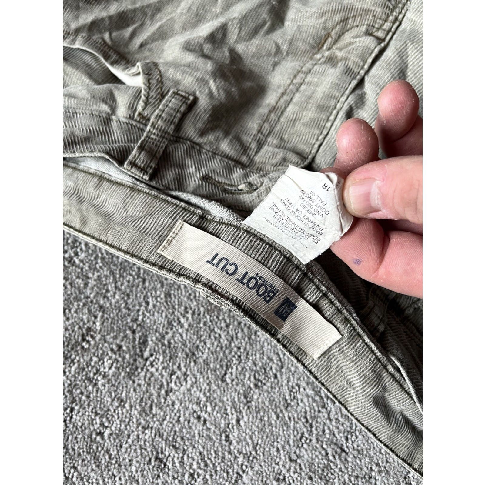 Gap VTG Gap Long And Lean Pants Womens 1R Beige Fine Corduroy Stretchy Boot Cut Pants Size 25" / US 0 / IT 36 - 5 Thumbnail