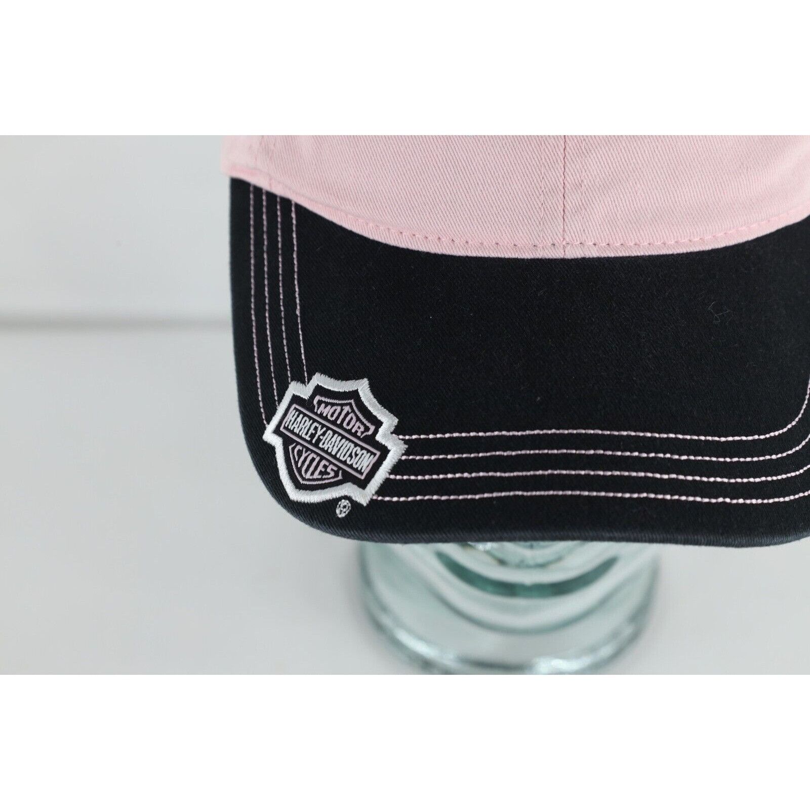 Vintage Vintage 90s Harley Davidson Script Strapback Hat Cap Size ONE SIZE - 2 Thumbnail