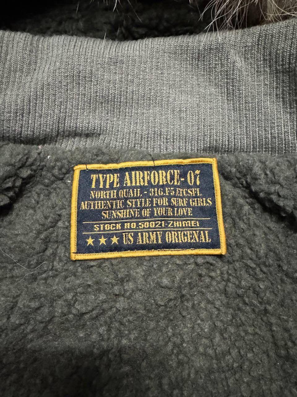 Tornado Mart TYPE AIRFORCE-07 US ARMY SHERPA WOOL JACKET LGB STYLE Size US S / EU 44-46 / 1 - 10 Thumbnail