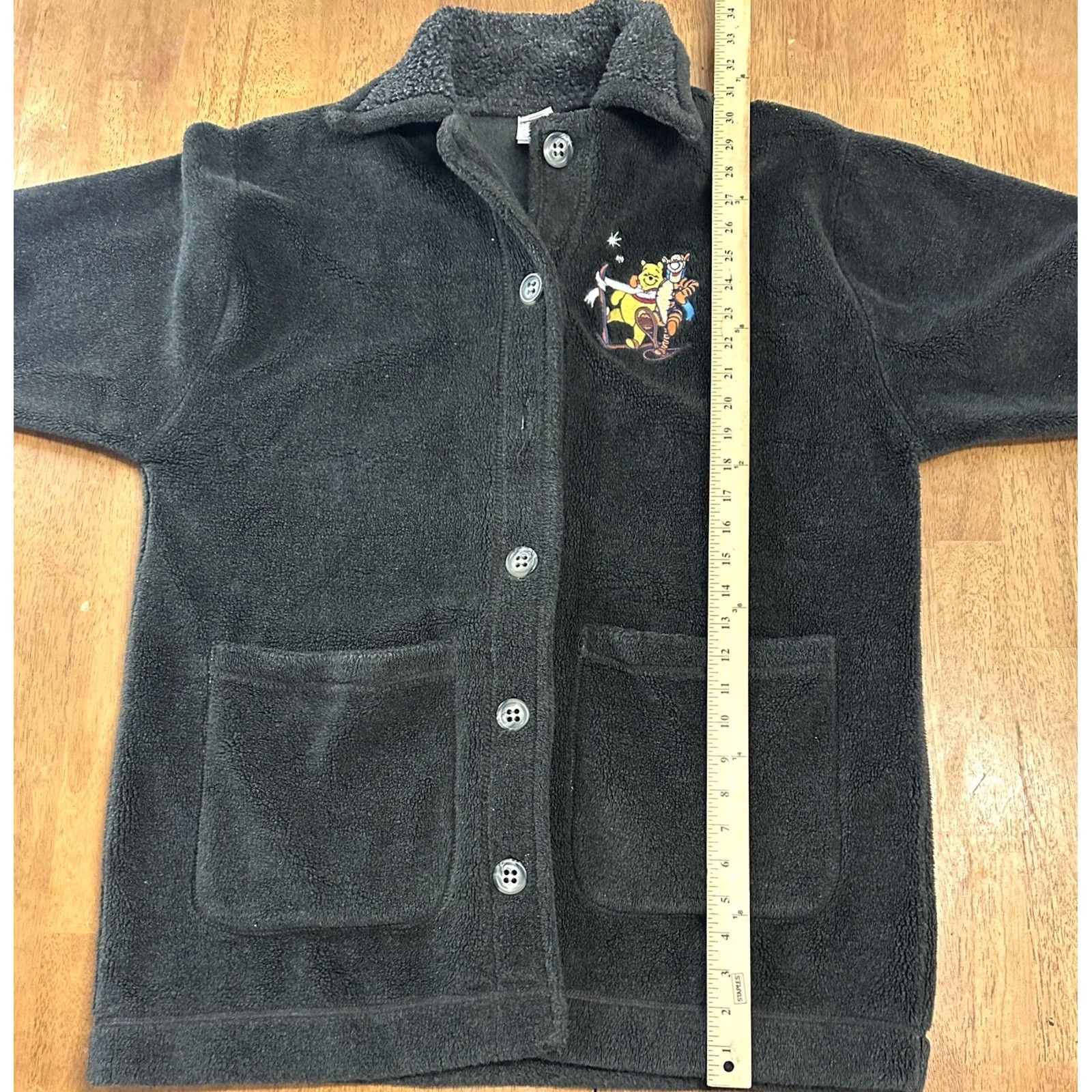 Disney VINTAGE The Disney Store Jacket Women's Large Fleece Overcoat Pooh Tigger Size L / US 10 / IT 46 - 7 Thumbnail