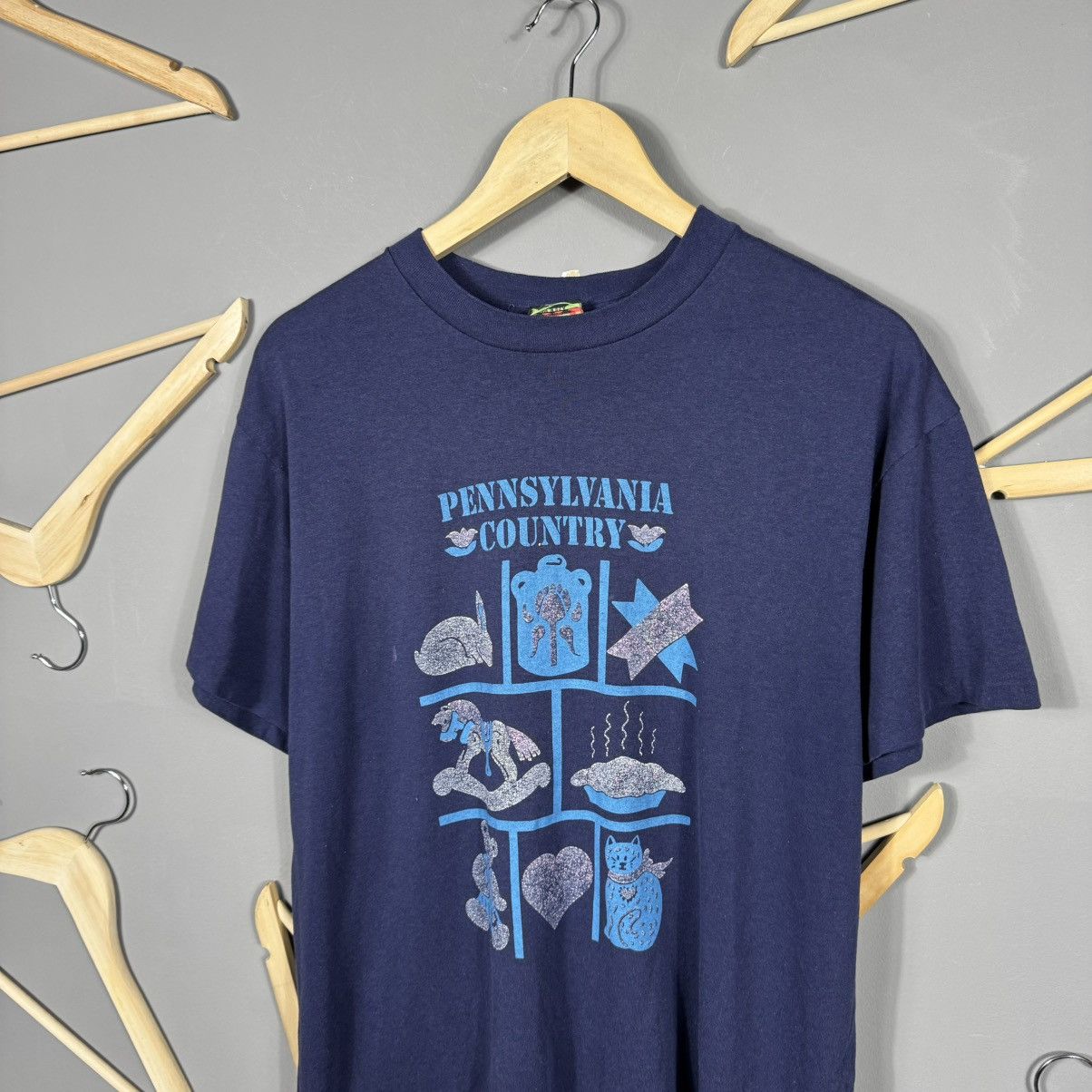 Vintage Vintage 90s Amish Pennsylvania Country T-shirt Size US L / EU 52-54 / 3 - 2 Thumbnail