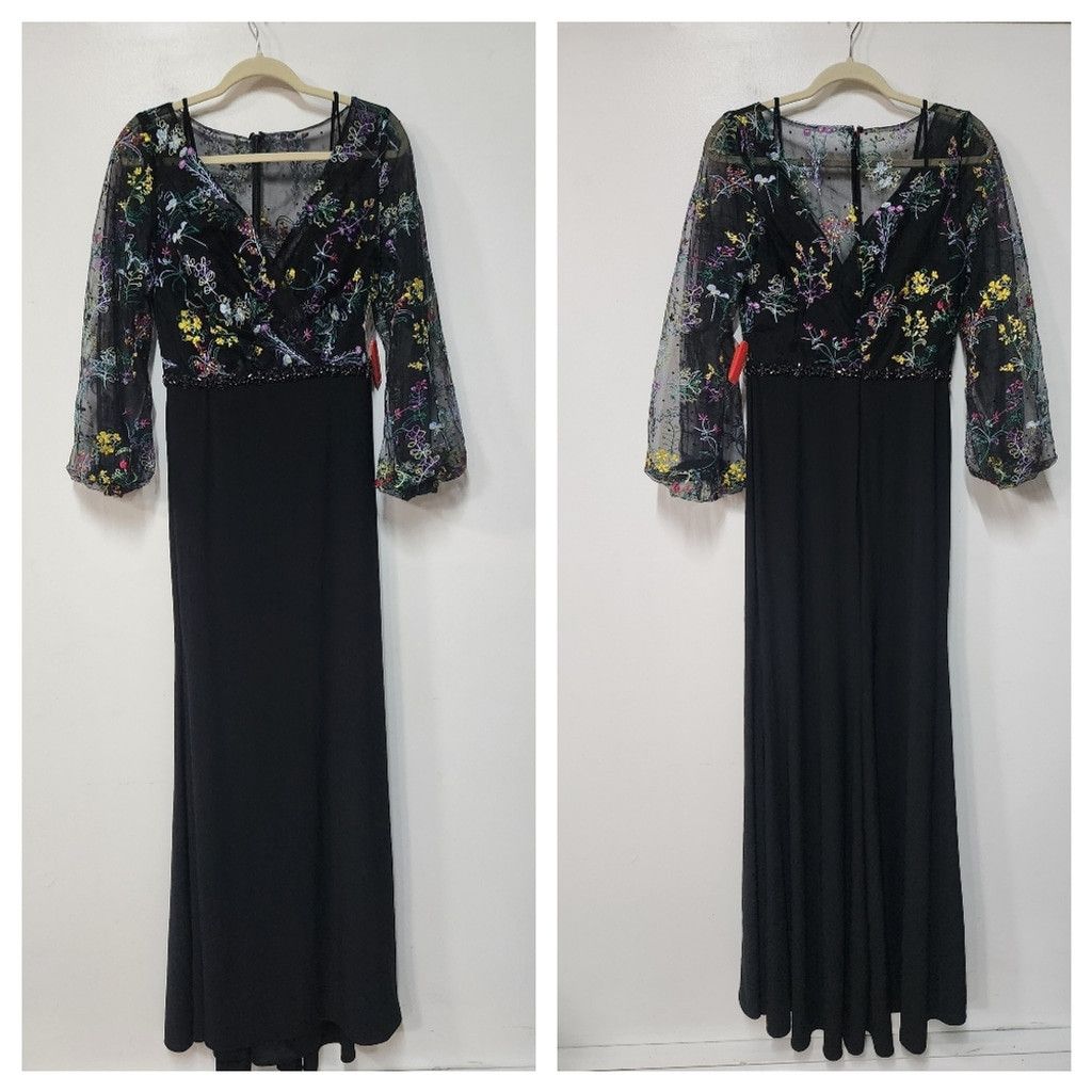 Mac Duggal Mac Duggal EMBROIDERED ILLUSION PUFF SLEEVE Size 6. H Size M / US 6-8 / IT 42-44 - 7 Thumbnail