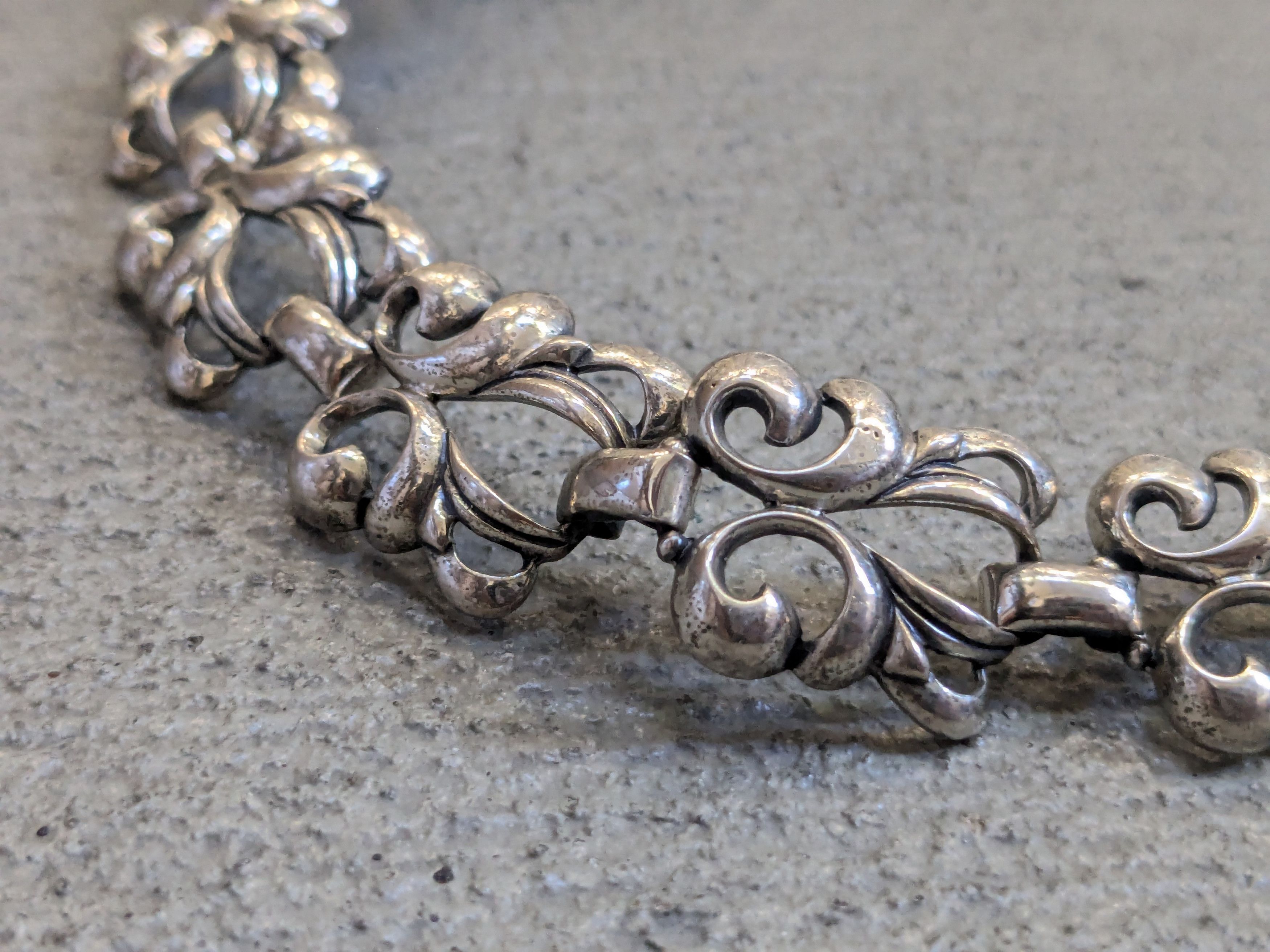 Sterling Silver Sterling Silver Danecraft Necklace Floral Fleur de Lis 15.5" Size ONE SIZE - 6 Thumbnail